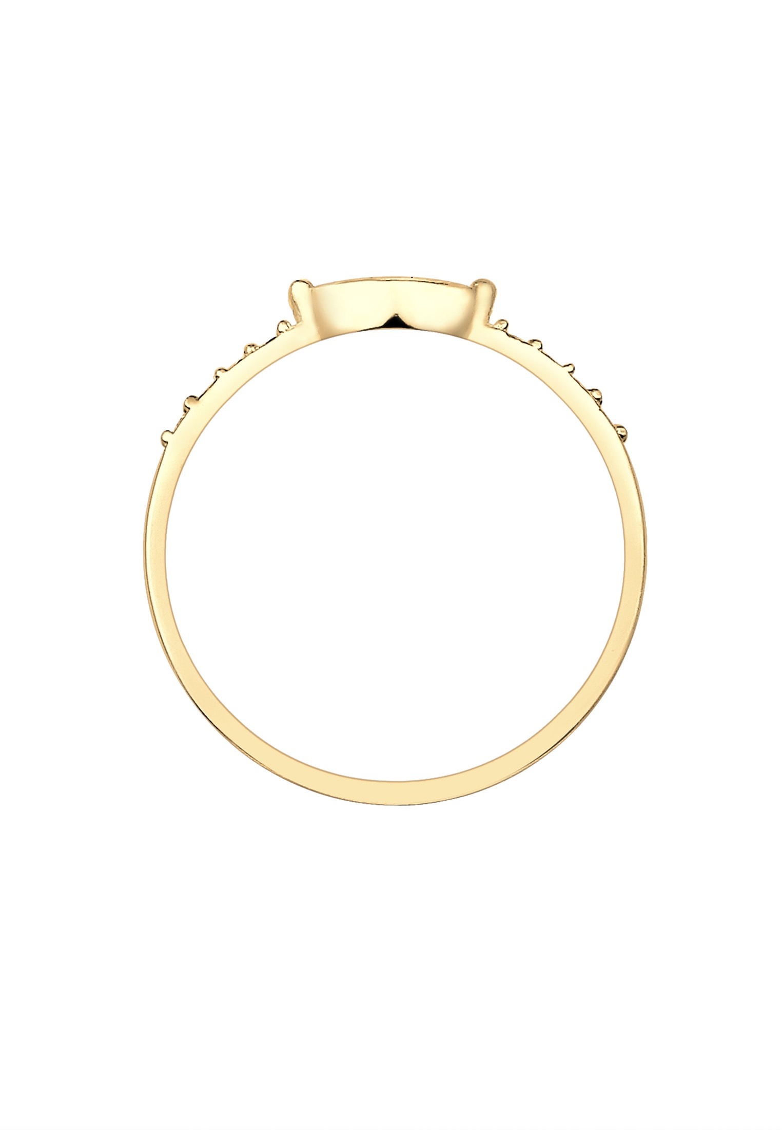 Elli Verlobungsring »Ring Verlobung Glas Kristalle Weiß 925 Sterling Silber vergoldet«