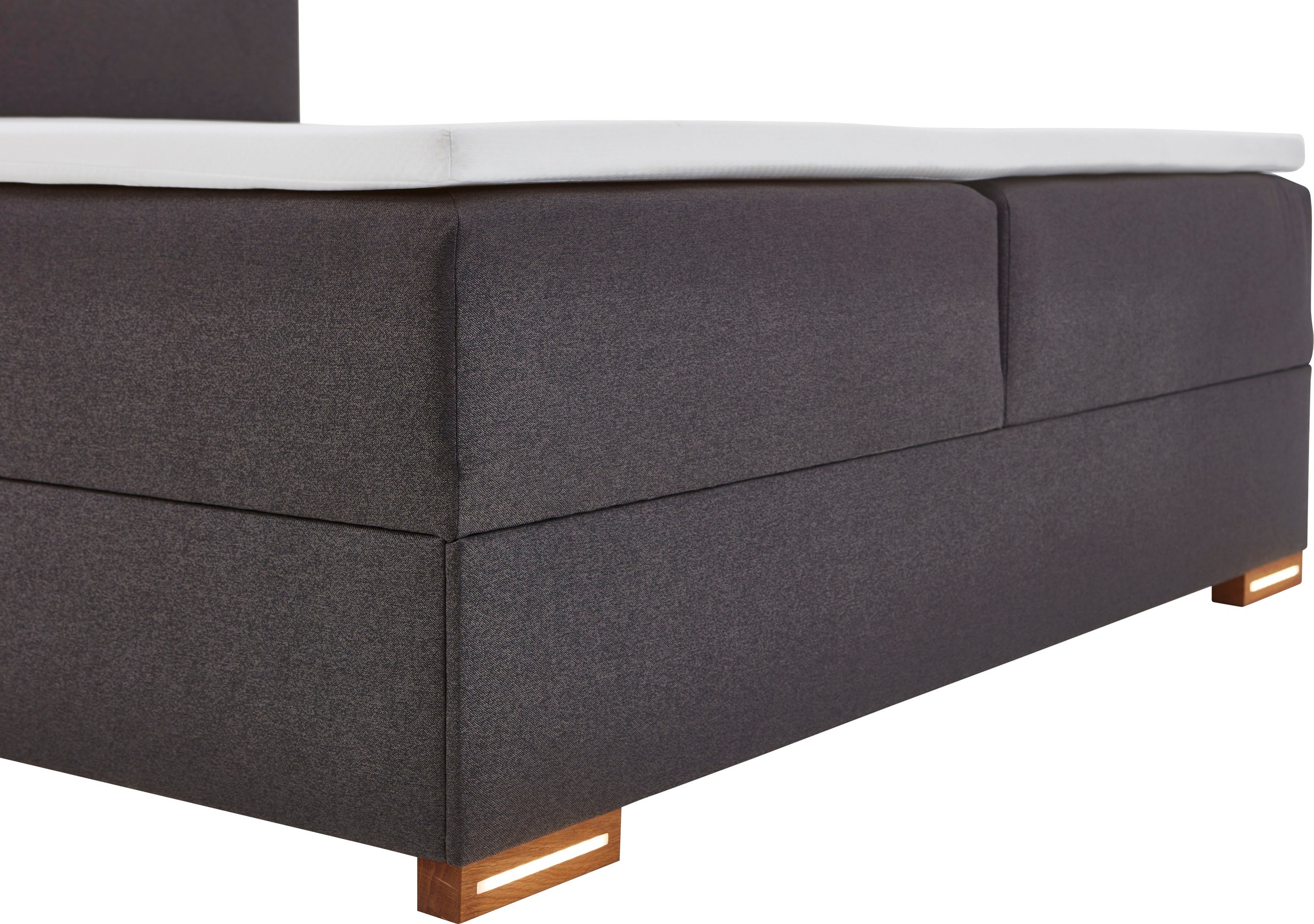 meise.möbel Boxspringbett »Cooper 2«, inkl. Bettkasten, Topper und LED-Beleuchtung im Kopfteil und Füßen