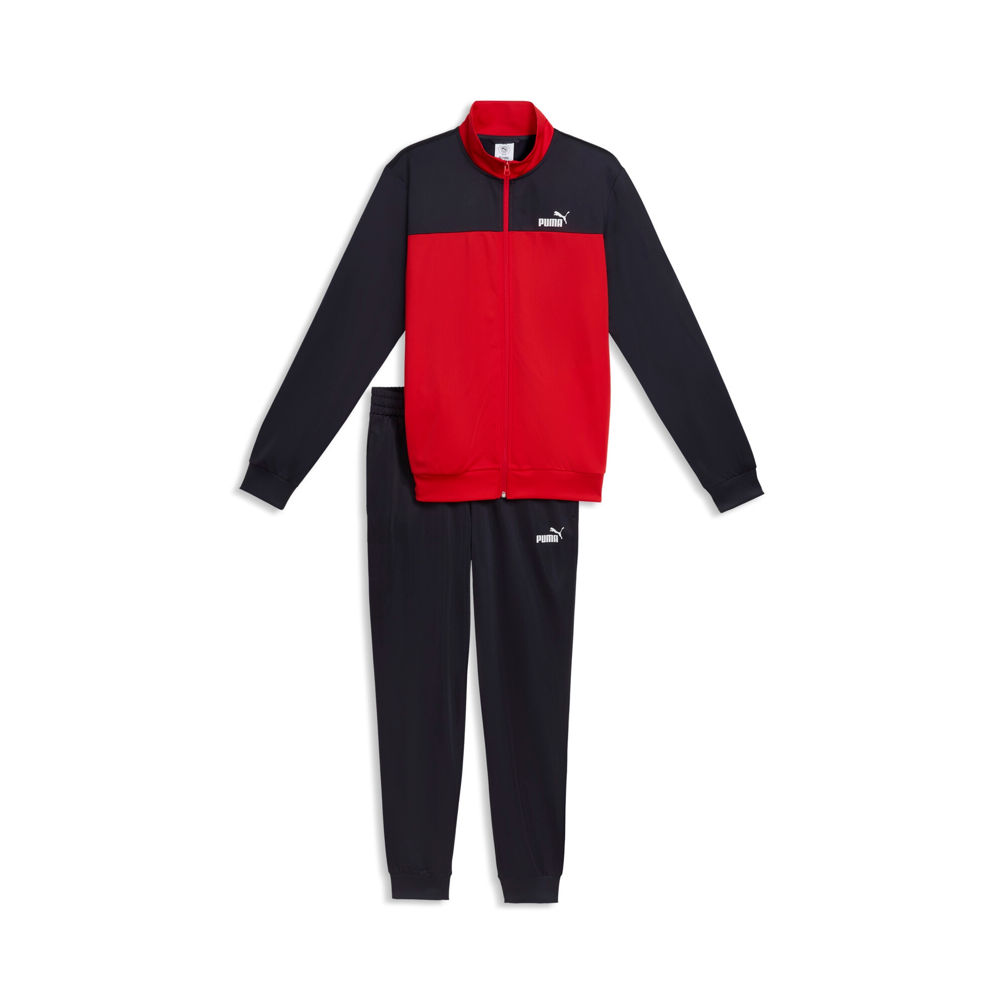 PUMA Trainingsanzug »POLY COLORBLOCK SUIT« 2 tlg. für vielseitige Sportmode, Regular Fit, ohne Kapuze