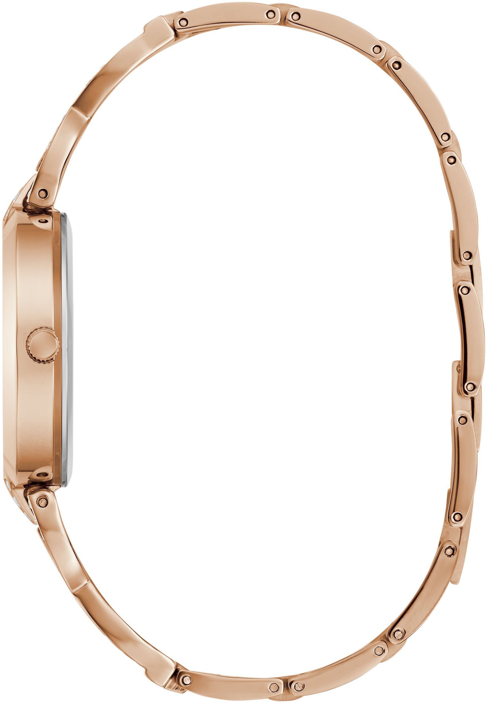 Guess Quarzuhr »CORAL« Armbanduhr, Damenuhr, Edelstahlarmband