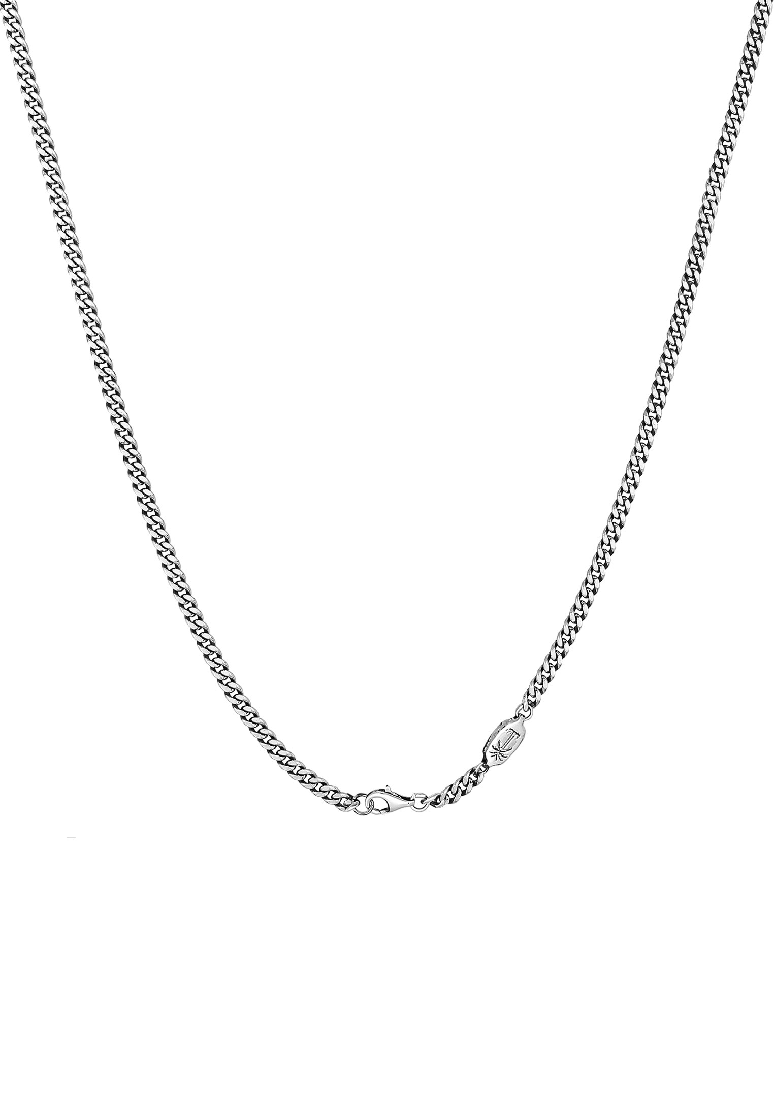 HAZE & GLORY Silberkette »Halskette Panzerkette Palme Basic 925 Silber«