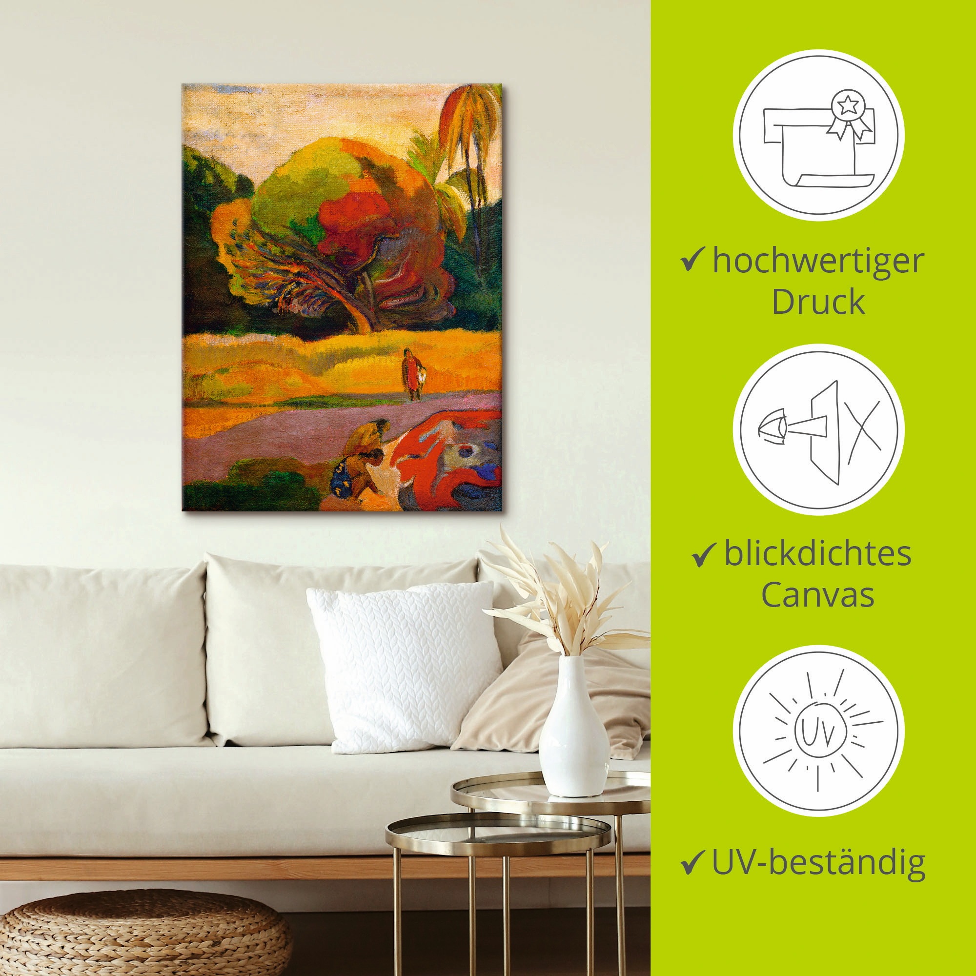 Artland Wandbild »Paul Gauguin Frauen am Fluß« Wiesen & Bäume 1 Stk. tlg. als Leinwandbild, Poster in verschied. Größen