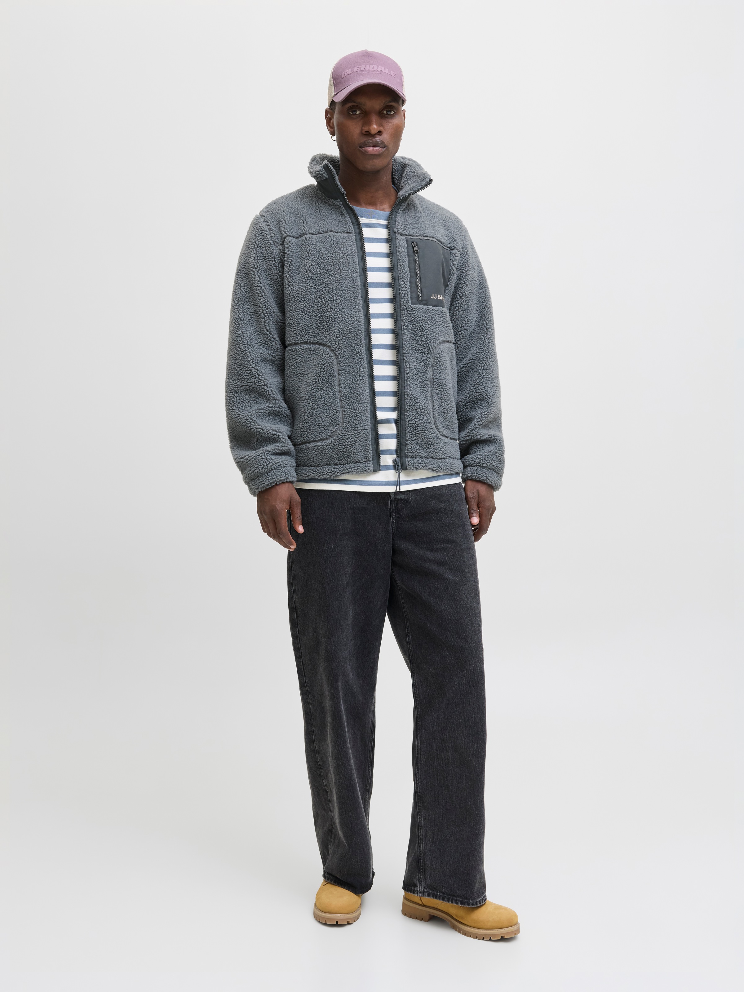 Jack & Jones Fleecejacke »JJESOHO TEDDY JACKET NOOS« ohne Kapuze