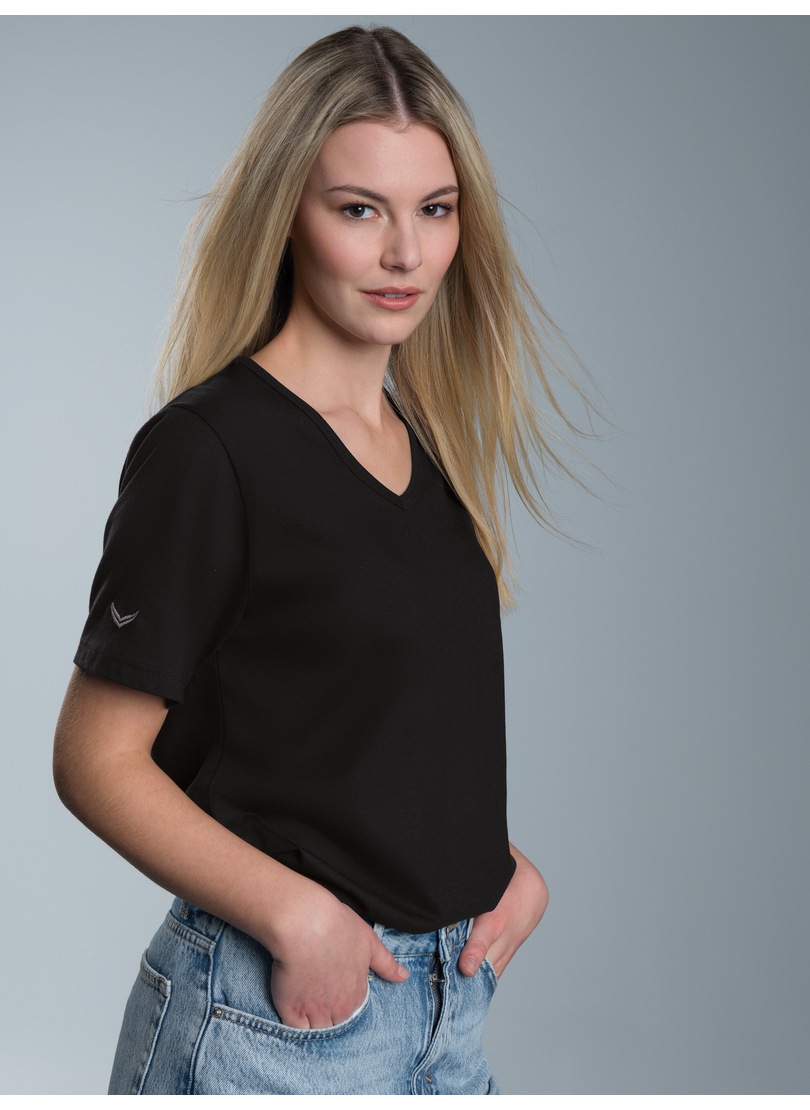 Trigema T-Shirt »TRIGEMA V-Shirt aus 100% Bio-Baumwolle (kbA)«, (1 tlg.)