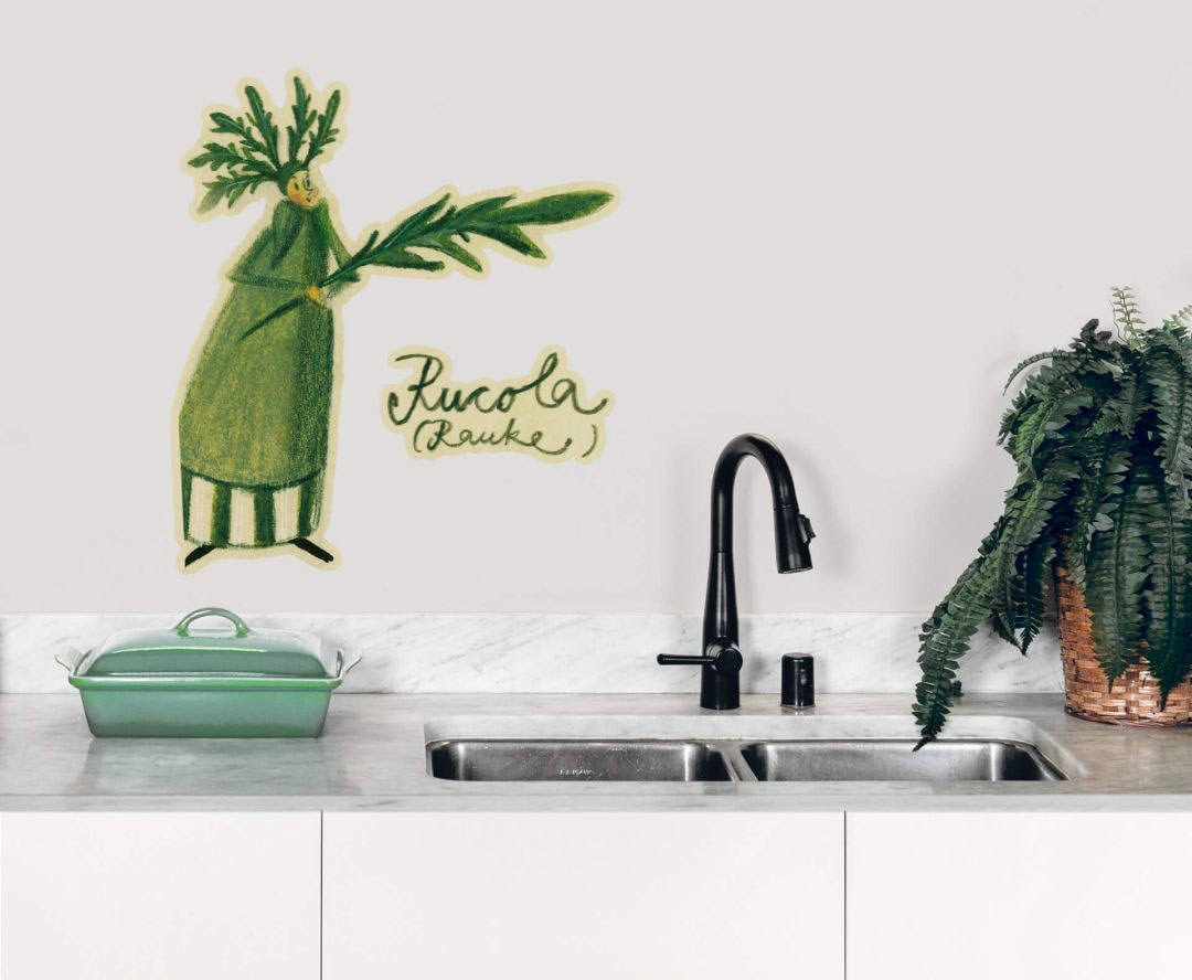 Rucola«, St.) kaufen Wandtattoo Rechnung Küche »Kräuterfrau Wall-Art auf (1