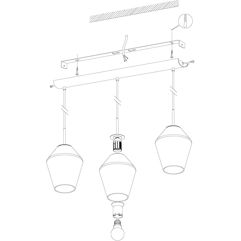 EGLO Pendelleuchte »MURMILLO«, 3 flammig-flammig