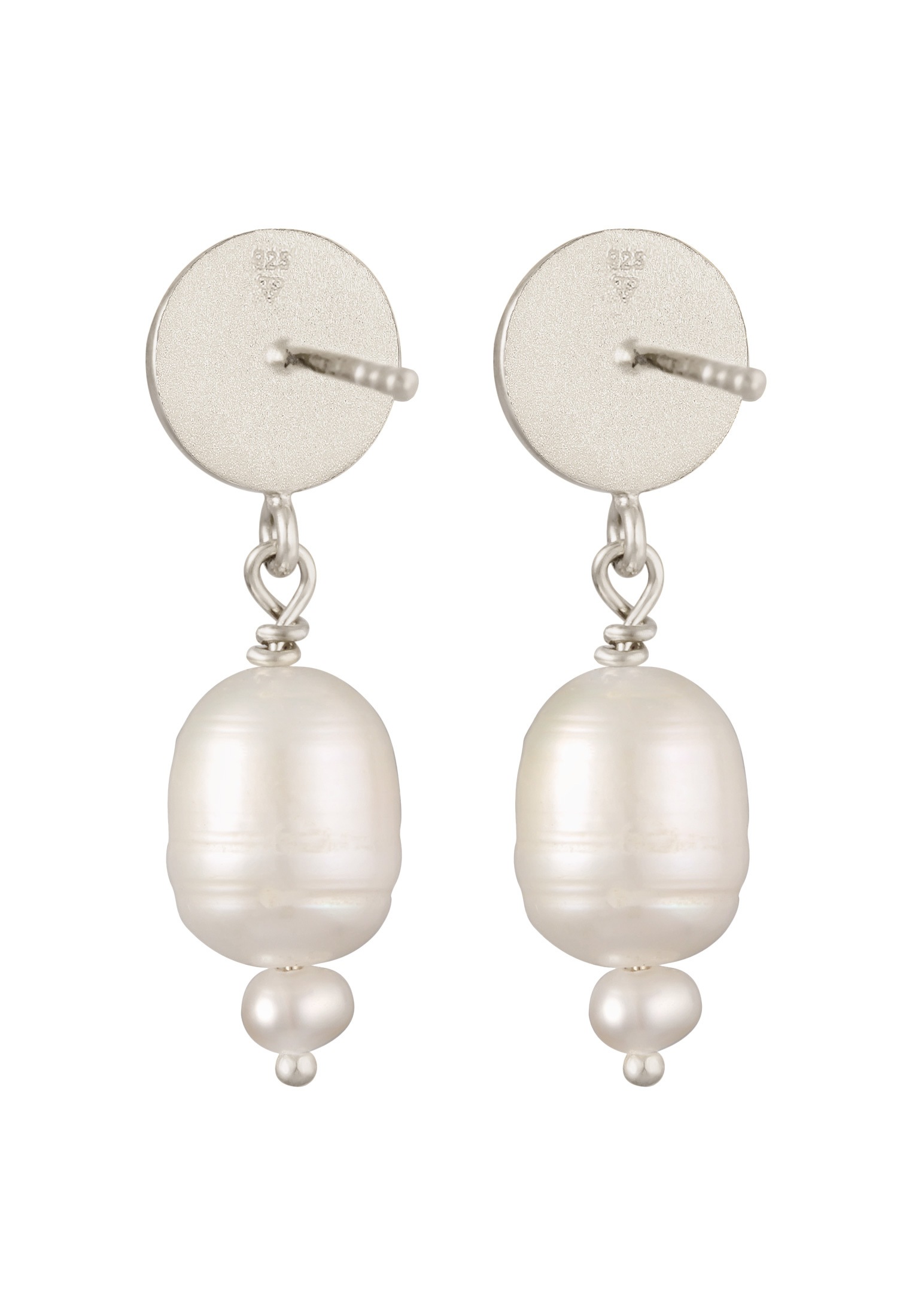Elli Premium Paar Ohrstecker »Ohrringe Süßwasserperlen Barock 925 Silber vergoldet«