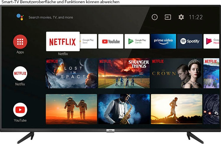 TCL LED-Fernseher »65P616X1«, 4K Ultra HD, Smart-TV, Android 9.0 Betriebssystem
