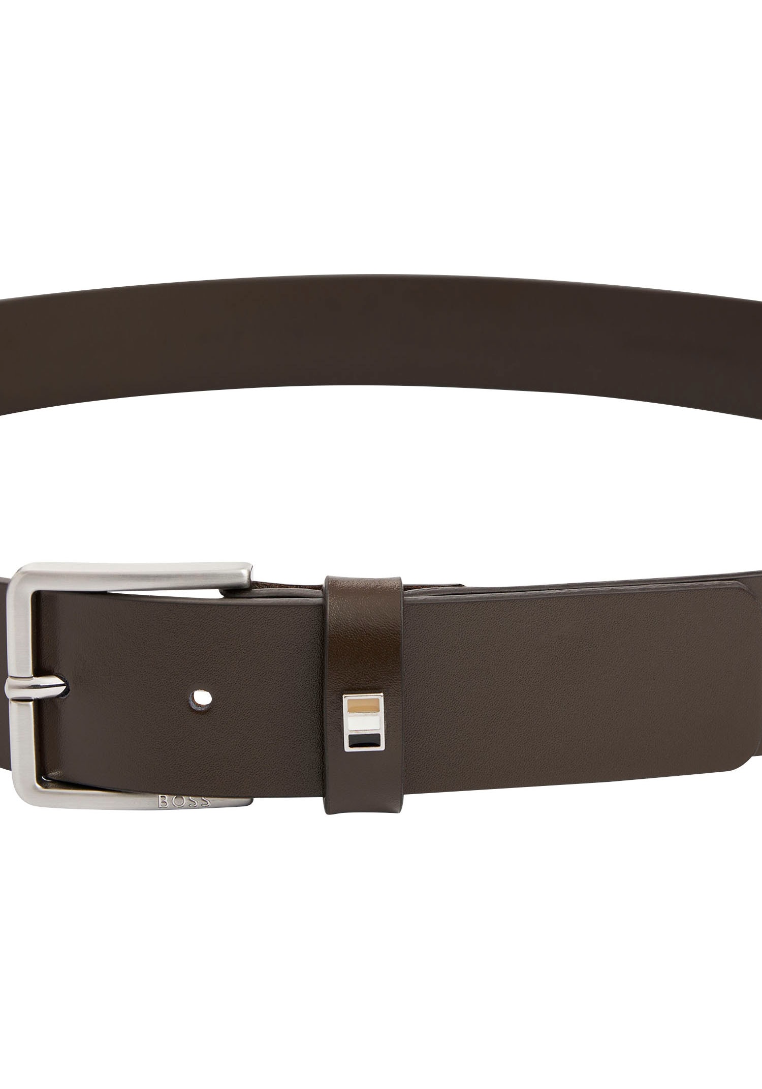 BOSS Ledergürtel »Ther-Flag-E_Sz35« mit stilvollen Markendetails