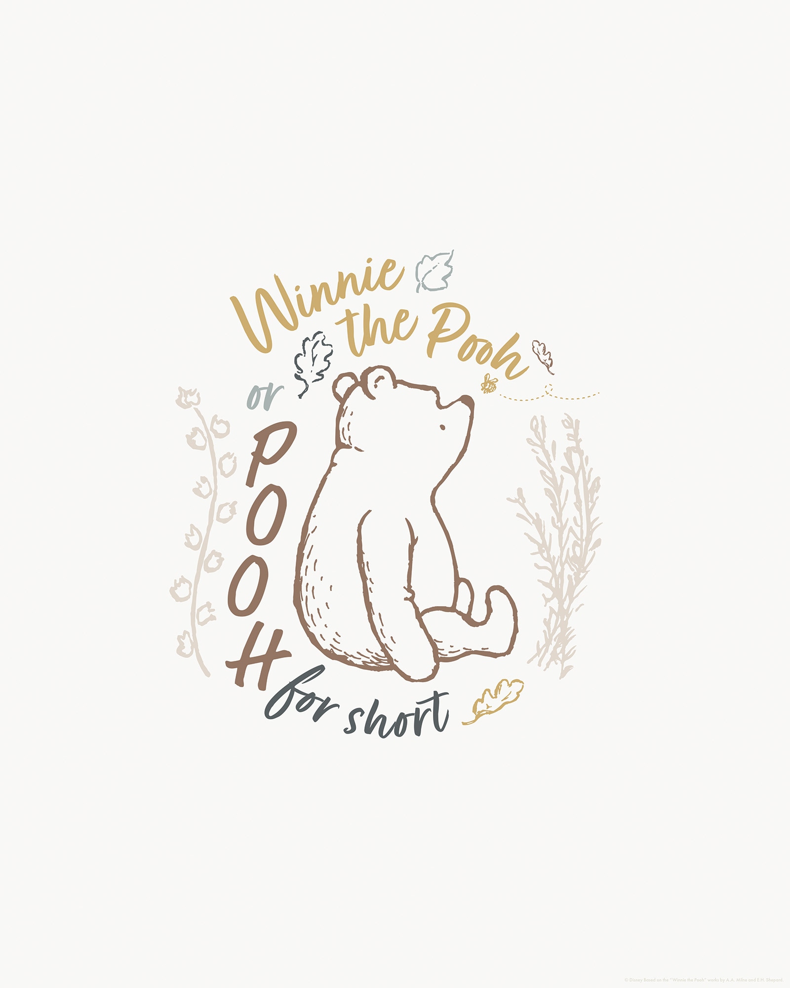 Komar Wandbild »Disney Winnie the Pooh for Short«, Disney, (Set, 1 St.), 40 x 50 cm (Breite x Höhe) - Kinderzimmer, Dekoration