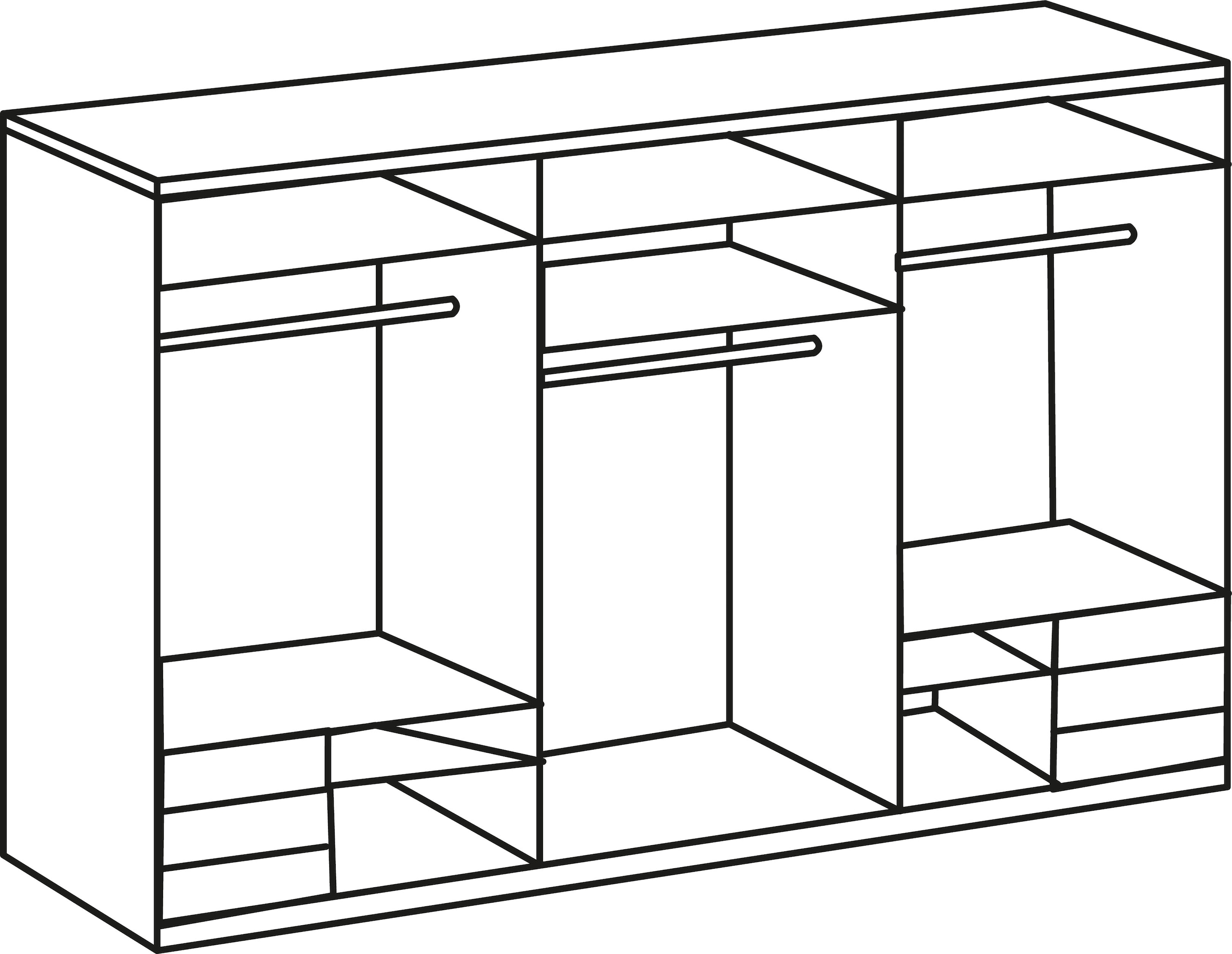 Wimex Schwebetürenschrank »Level by fresh to go«, mit Glastüren