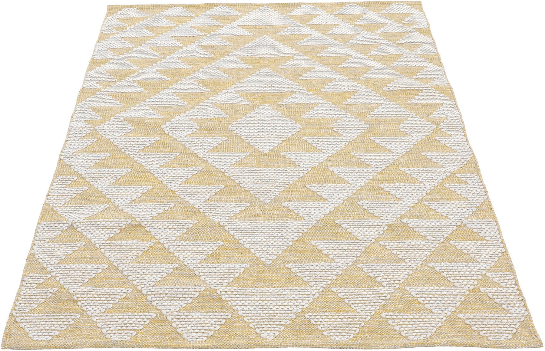 carpetfine Teppich »Kelim geometrisch, handgewebt, reine Durry«, online Hoch-Tief Handweb, rechteckig, Effekt, Baumwolle kaufen