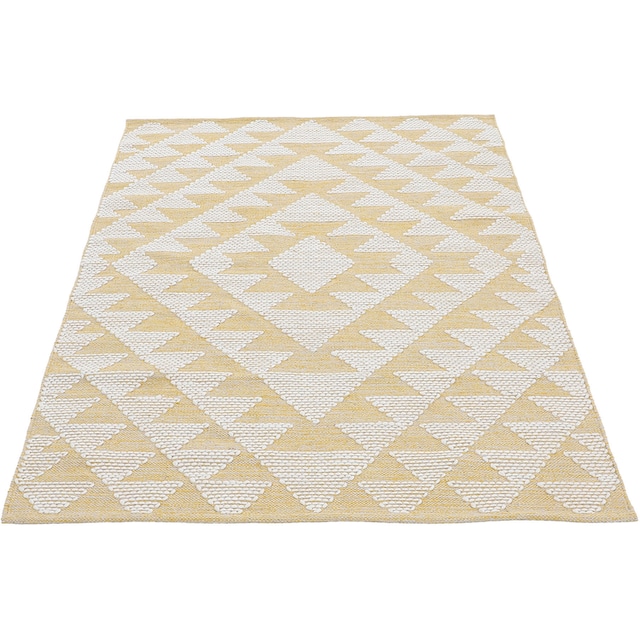 carpetfine Teppich »Kelim Durry«, rechteckig, Handweb, geometrisch, Hoch-Tief  Effekt, handgewebt, reine Baumwolle online kaufen