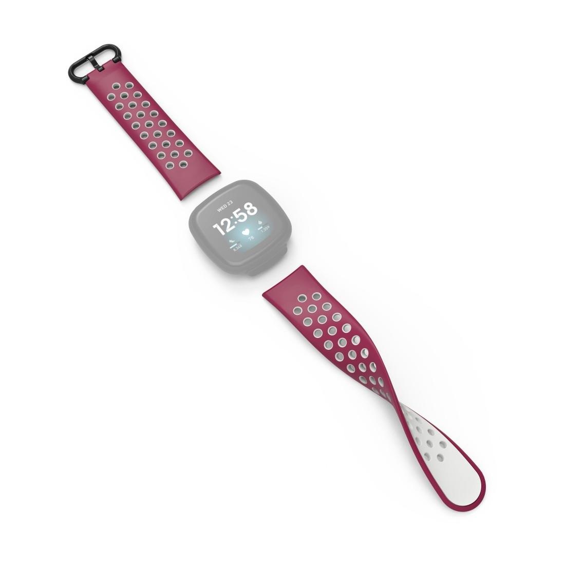 Smartwatch-Armband Hama Versa für 3 | cm« Jahre Fitbit XXL Garantie Silikon, (2), UNIVERSAL 22 cm/21 ➥ 3/4/Sense »Ersatzarmband