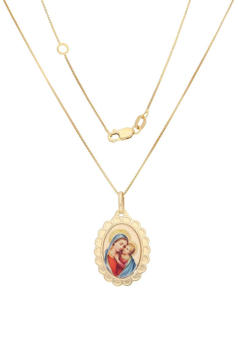Firetti Kette Maria Anhänger mit »Heilige Rechnung auf kaufen mit Jesuskind, Folienbild«, mit Emaille