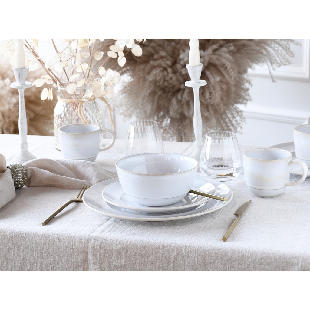 CreaTable Kombiservice »Geschirr-Set Antique«, (Set, 16 tlg., Kaffeeservice und Tafelservice im Set, für 4 Personen)