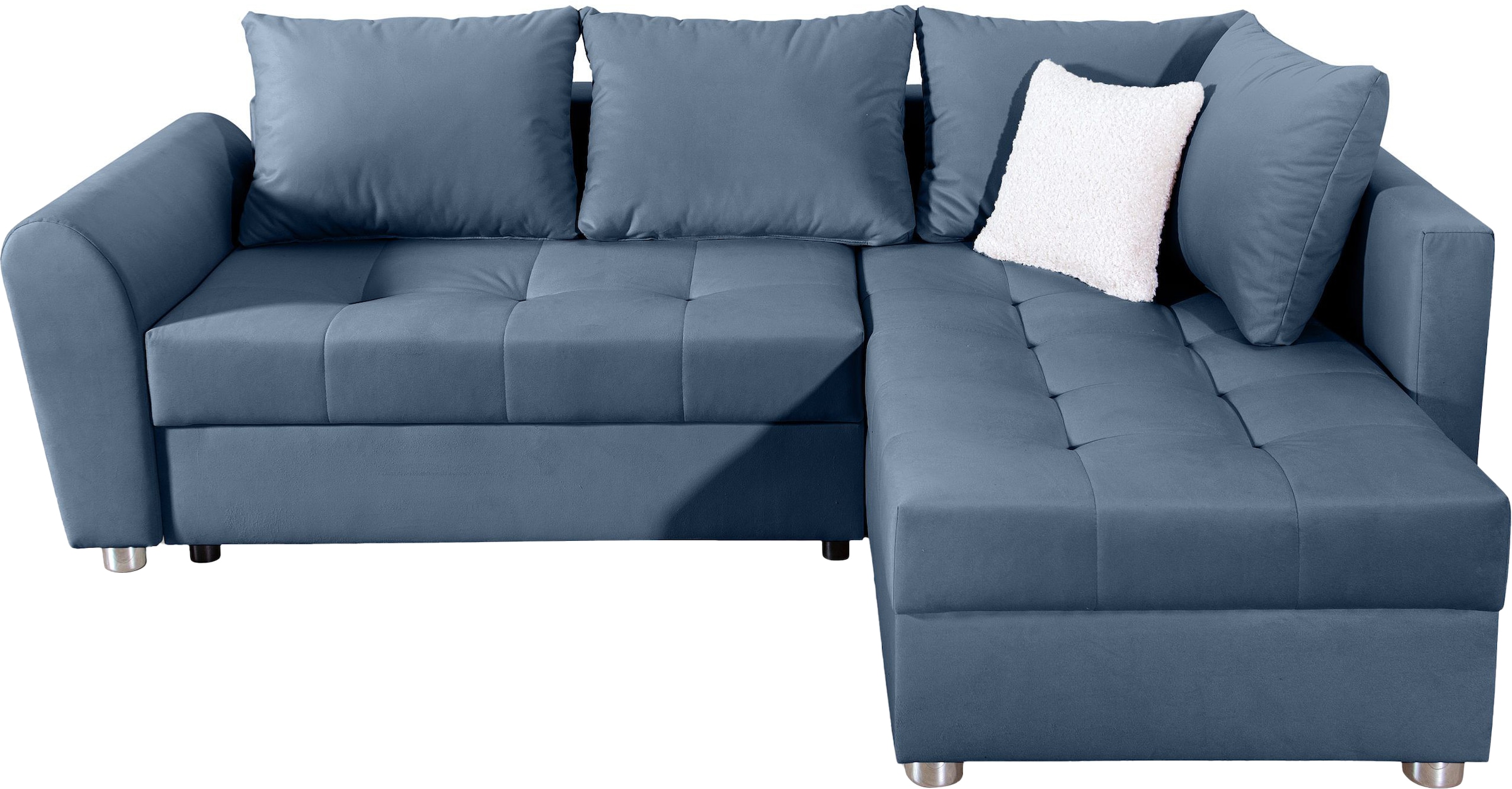COLLECTION AB Ecksofa »JANA«, Ecksofa,Bettfunktion,Bettkasten,Bonnelfederkern,Rückenkissen