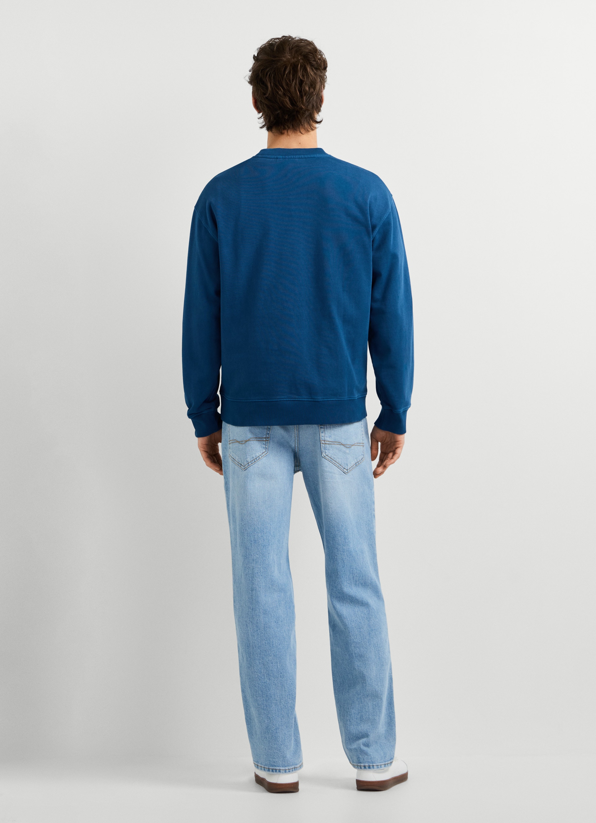 Pepe Jeans Sweatshirt »JOHN CREW«, mit Rippeinsatz am Rundhals, Logoschriftzug
