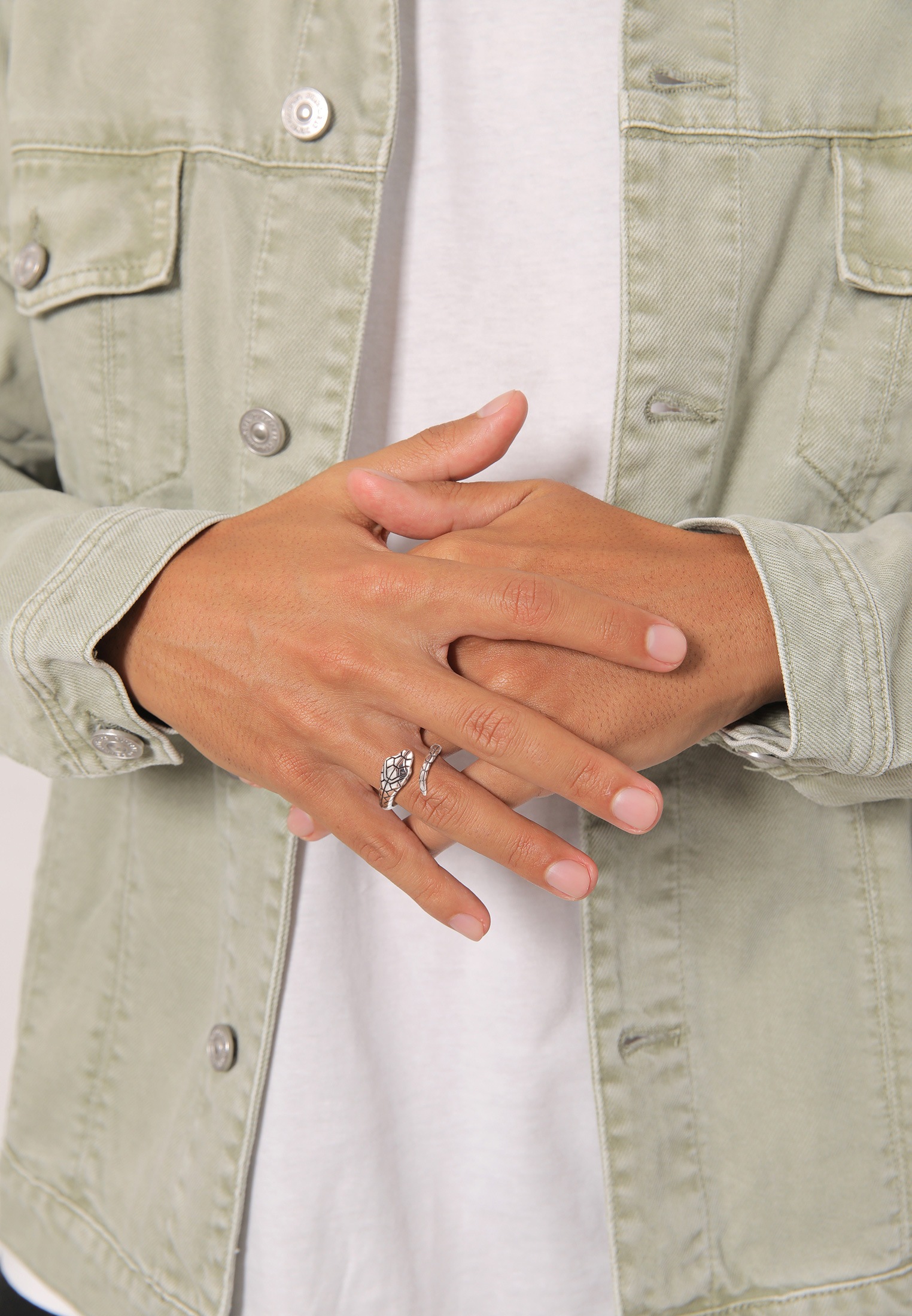 Kuzzoi Silberring »Ring Herren Schlange Kraft 925 Silber«