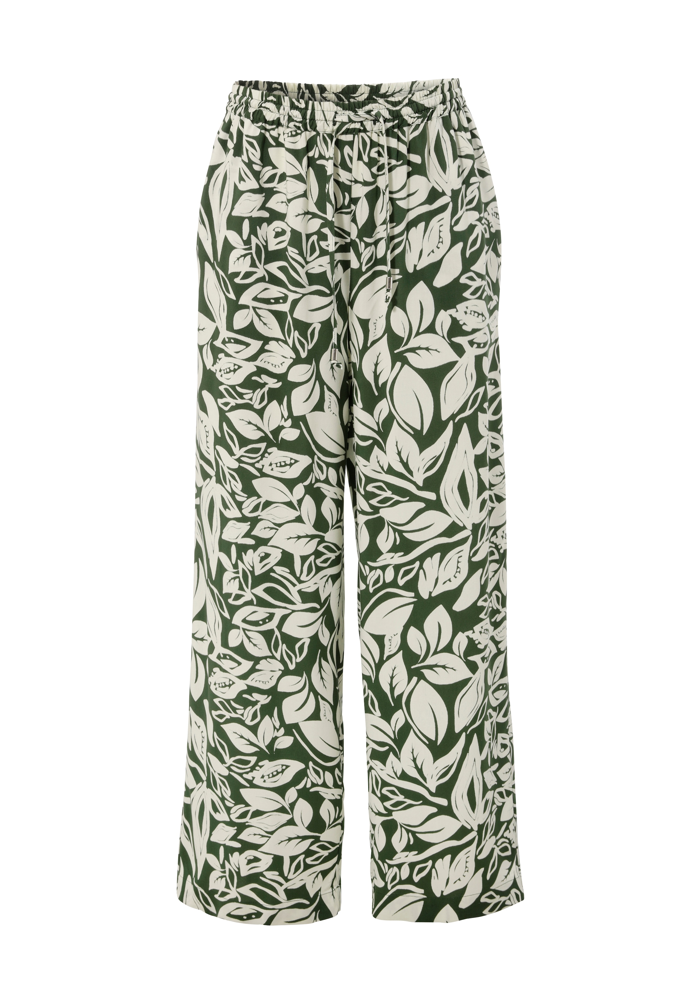 Aniston CASUAL Schlupfhose, mit fantasievollen Blättern bedruckt