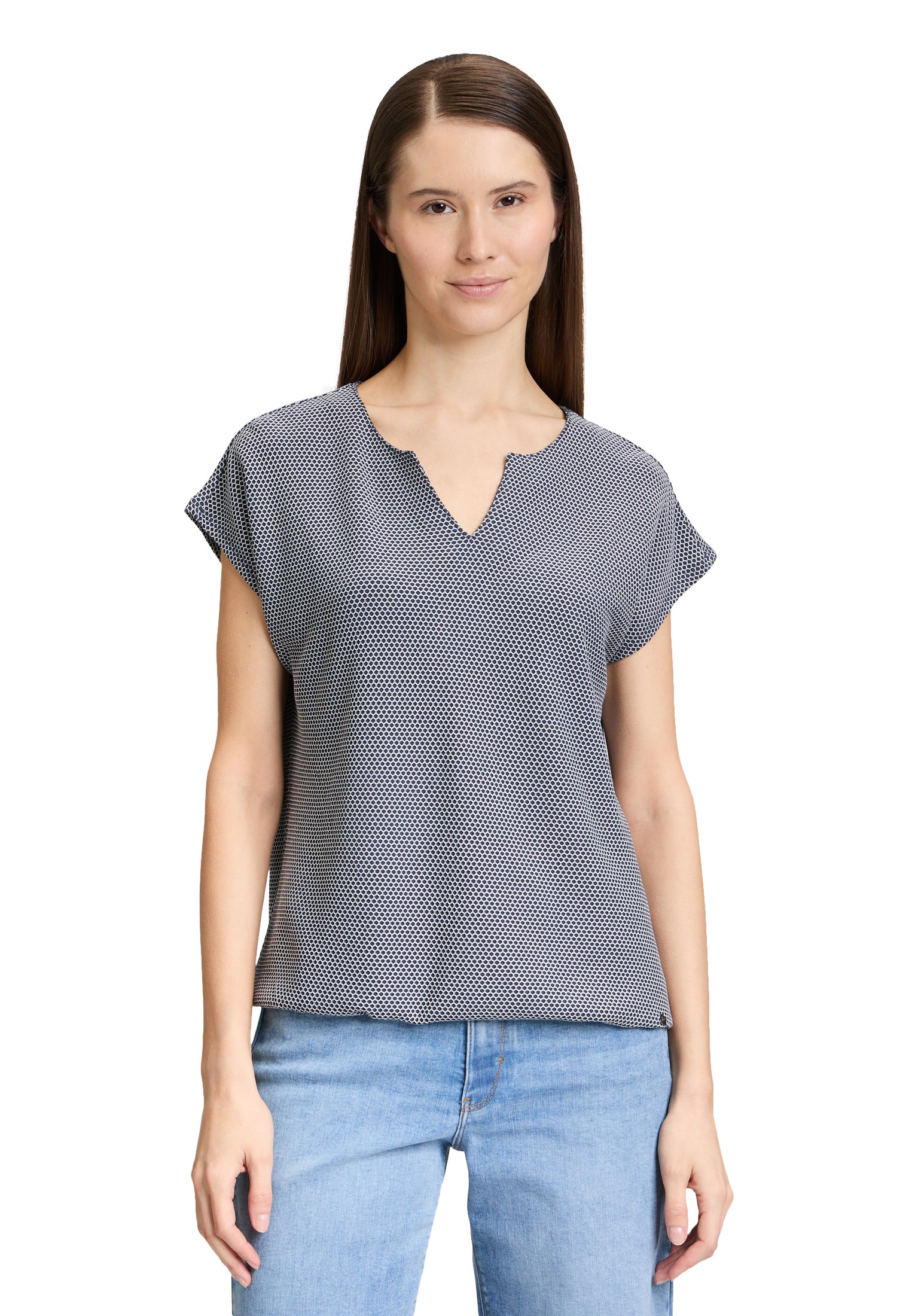 Betty&Co Kurzarmshirt »Casual-Shirt mit Struktur«
