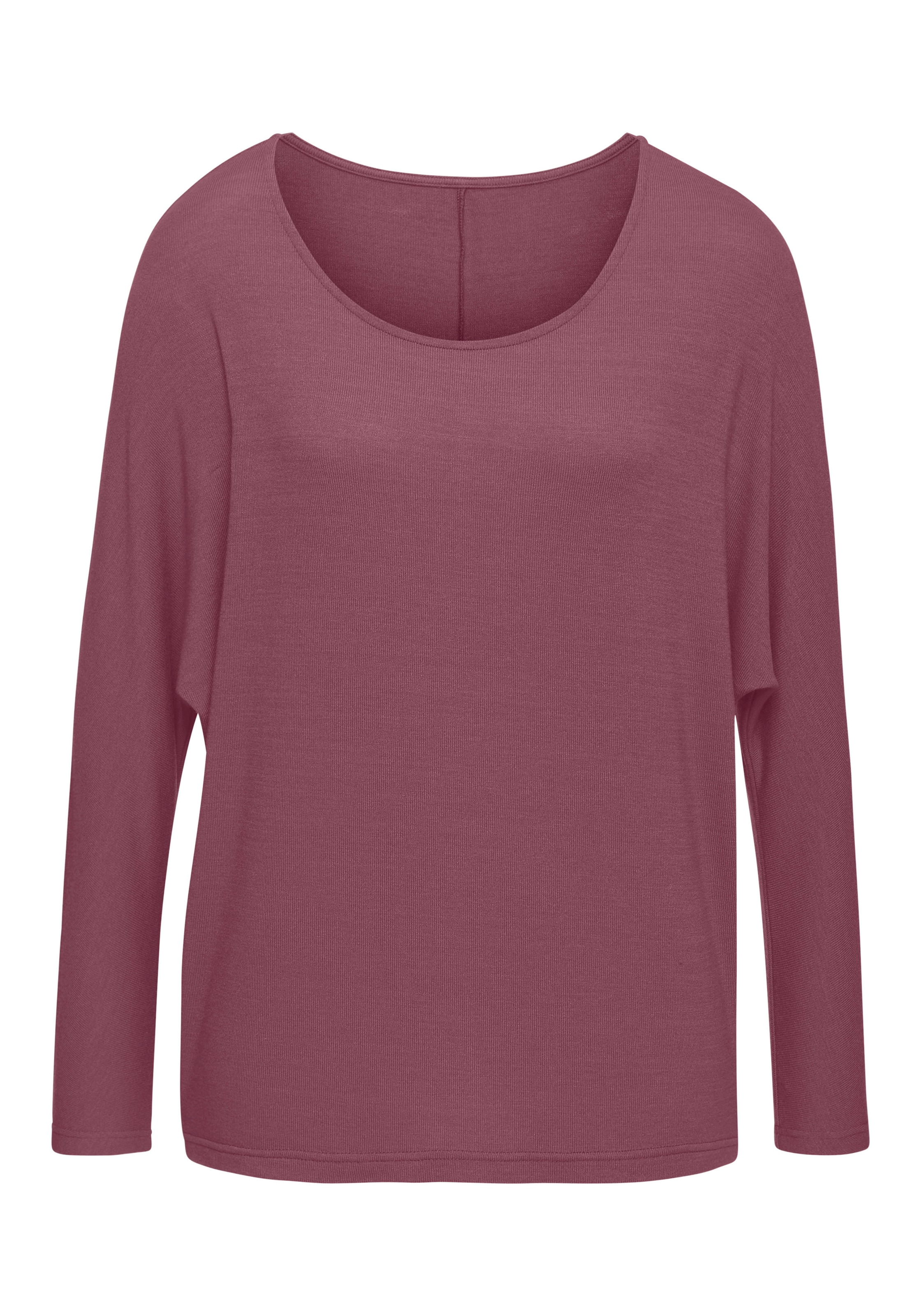 LASCANA Langarmshirt »mit Fledermausärmeln« aus weichem Viskose-Feinstrick
