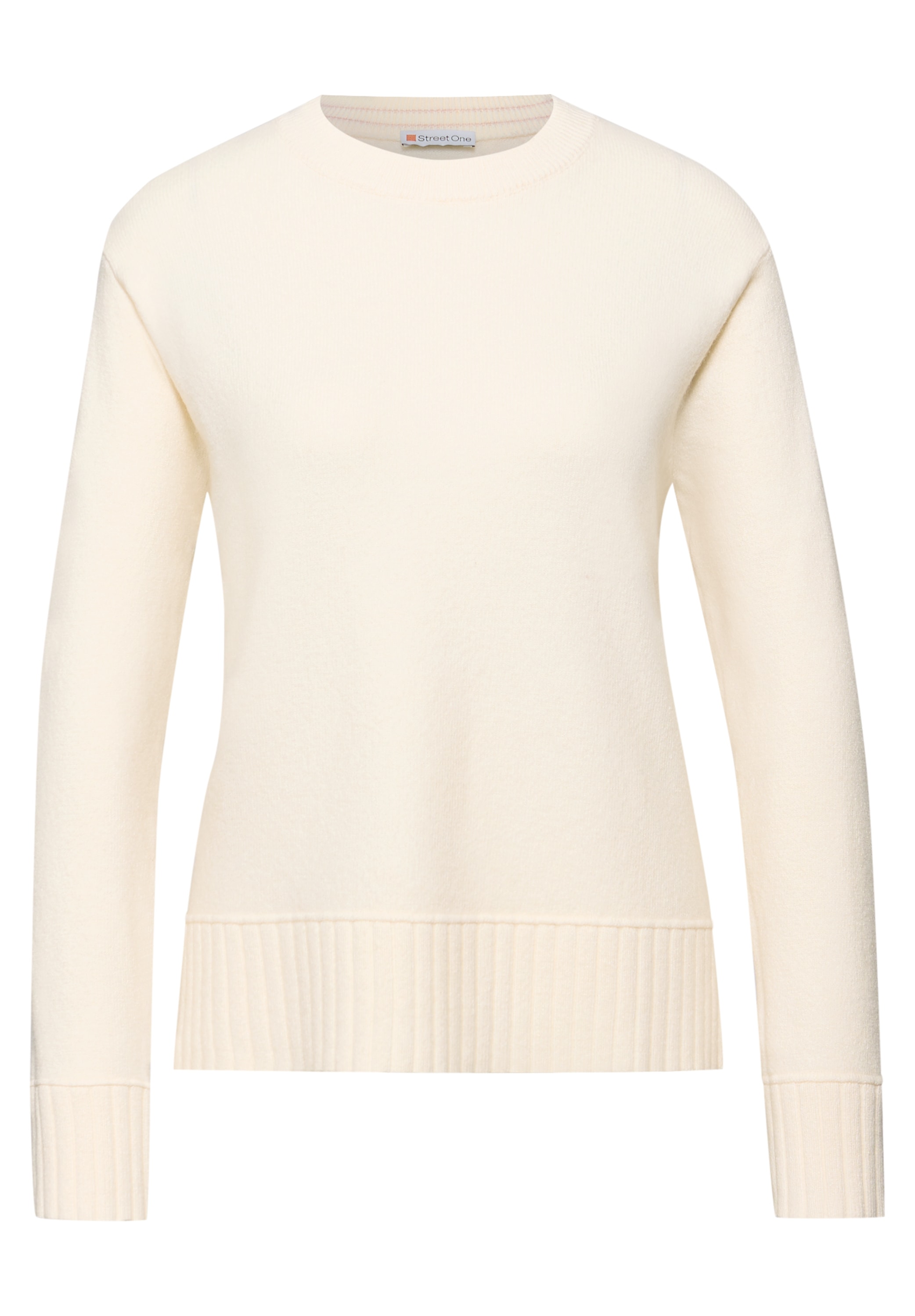 STREET ONE Rundhalspullover mit Rippbündchen