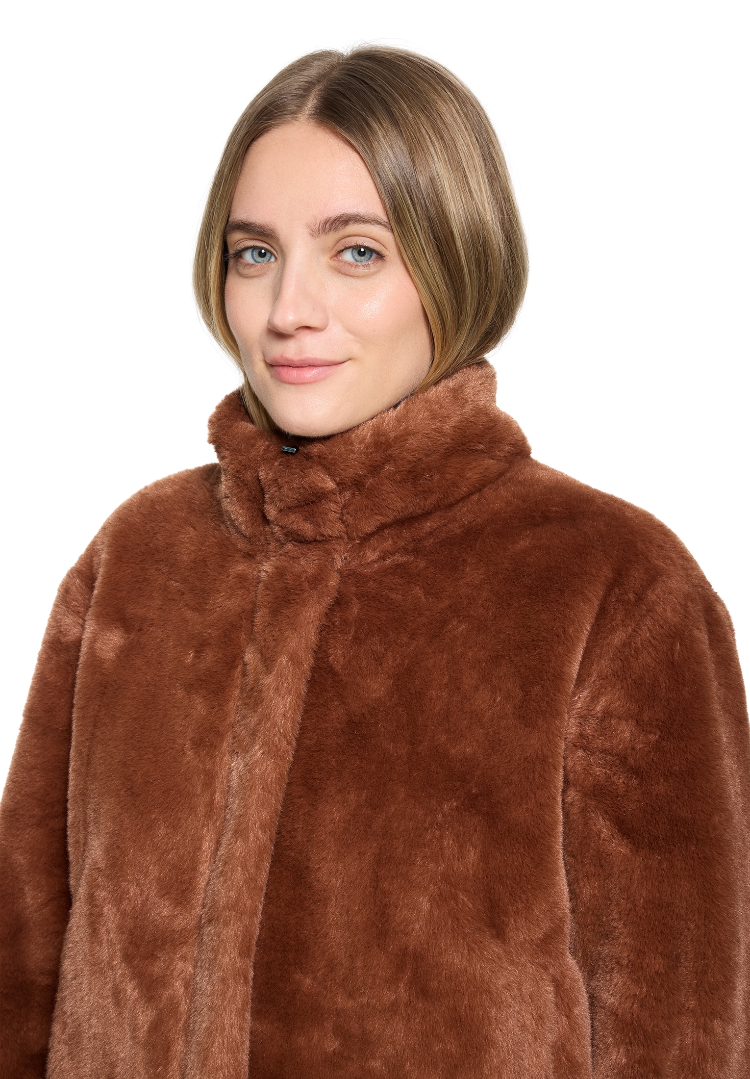 Betty&Co Fellimitatjacke »Kunstfell-Jacke mit Taschen«