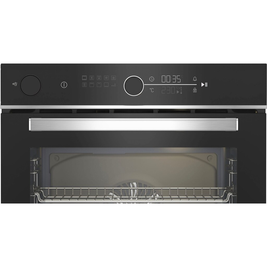 BEKO Einbaubackofen »BBIS13400XMSE«, BBIS13400XMSE, mit 1-fach-Teleskopauszug, SteamShine