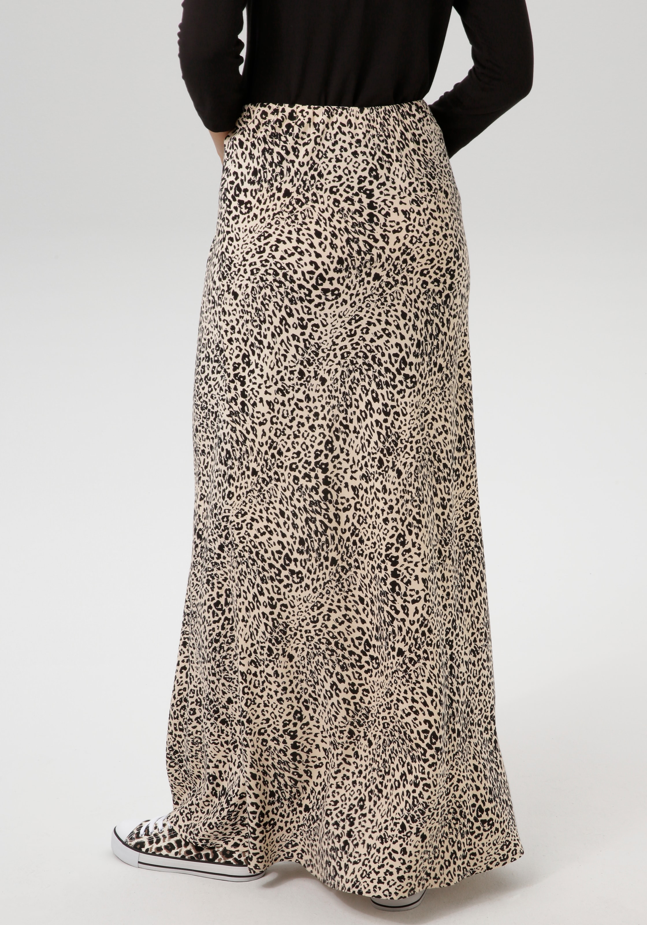 Aniston CASUAL Maxirock, mit trendigem Animal-Print
