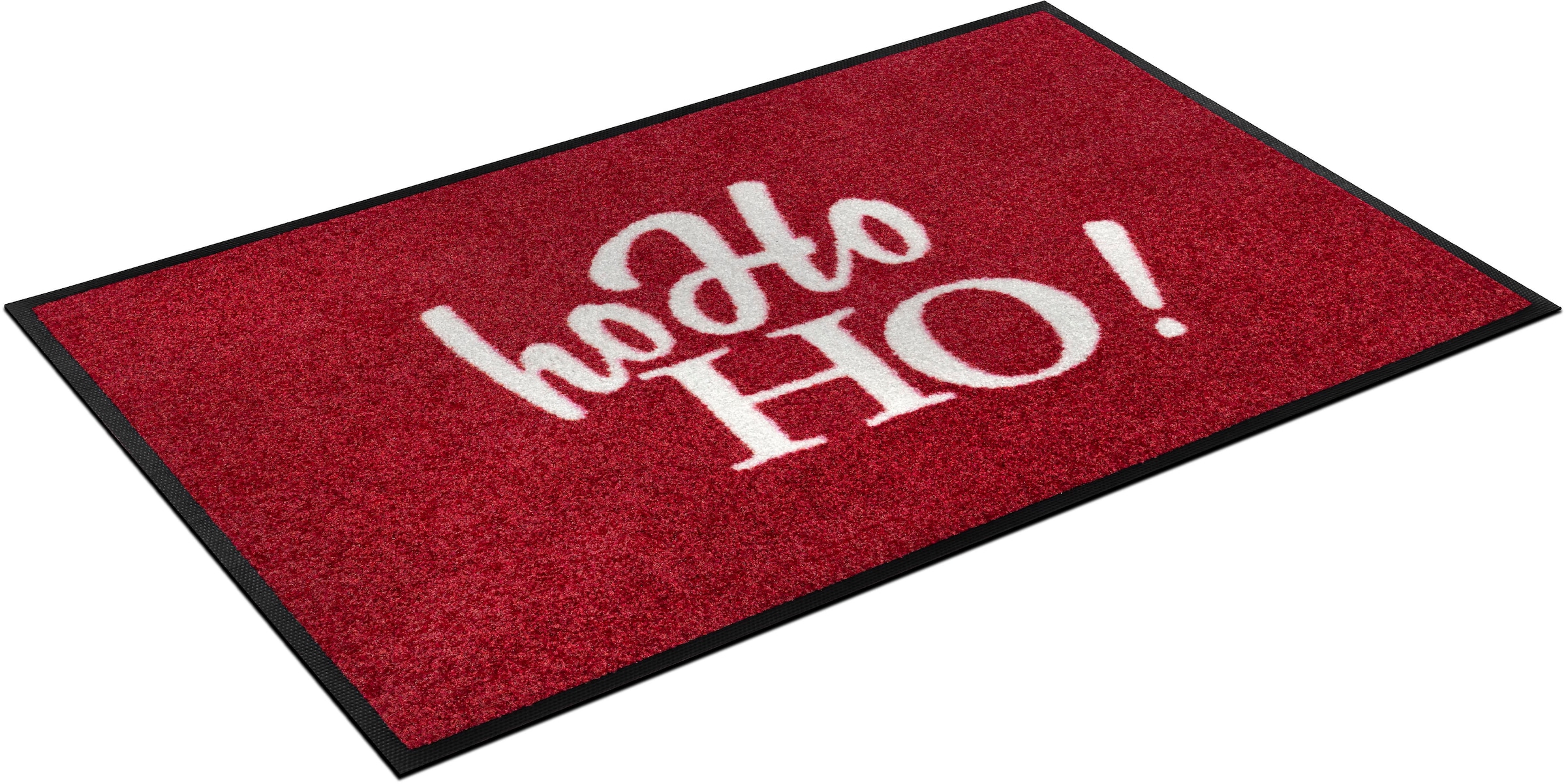 Schmutzfangmatte, Kleen-Tex online wash+dry Ho HO!«, Spruch, rutschhemmend, Fußmatte »ho rechteckig, by kaufen mit waschbar