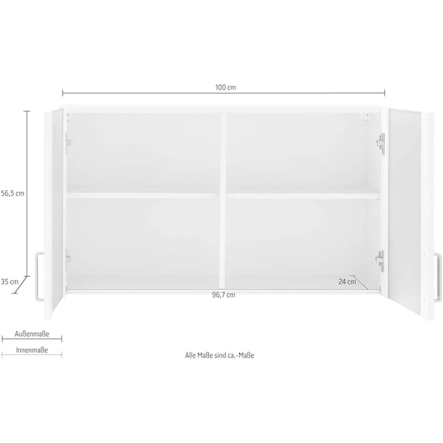 wiho Küchen Glashängeschrank »Husum«, Front mit Glaseinsatz auf Raten  bestellen