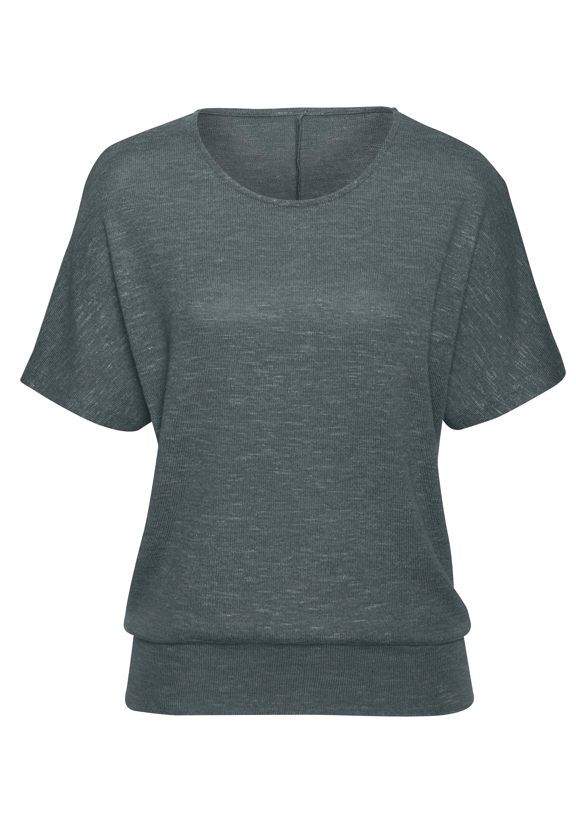 Vivance Kurzarmshirt »mit breitem Bund«, aus weichem Viskose-Feinstrick