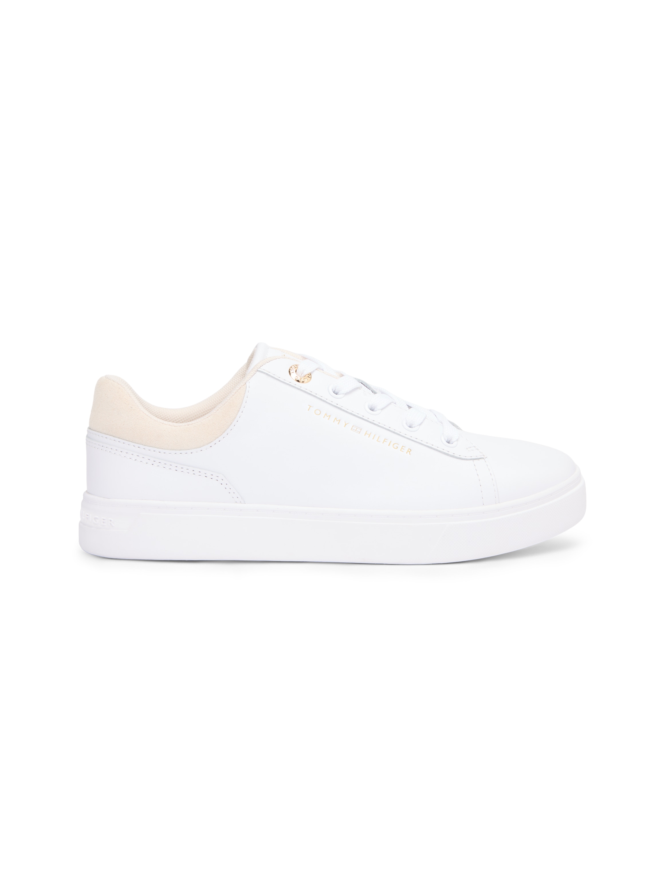 Tommy Hilfiger Plateausneaker »CASUAL CUPSOLE SNEAKER«  , Freizeitschuh, Halbschuh, Schnürschuh, Kontrastbesatz an der Ferse