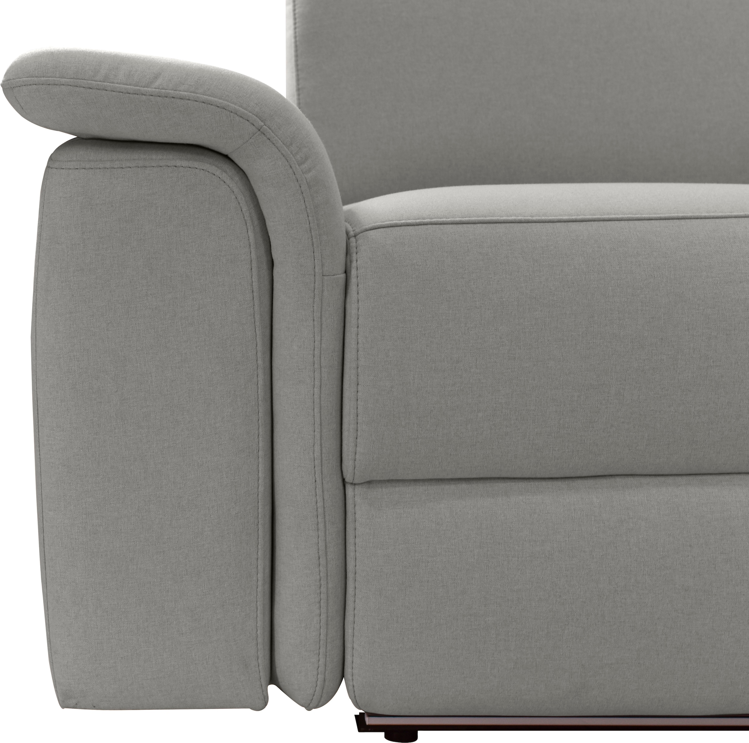Places of Style Ecksofa »Pareli, L-Form, 259cm,m. Recamiere, Echtleder, Kunstleder, Webstoff«, man. o. elektr. Relaxfunktion, USB/Kopfteilverstellg u. LED