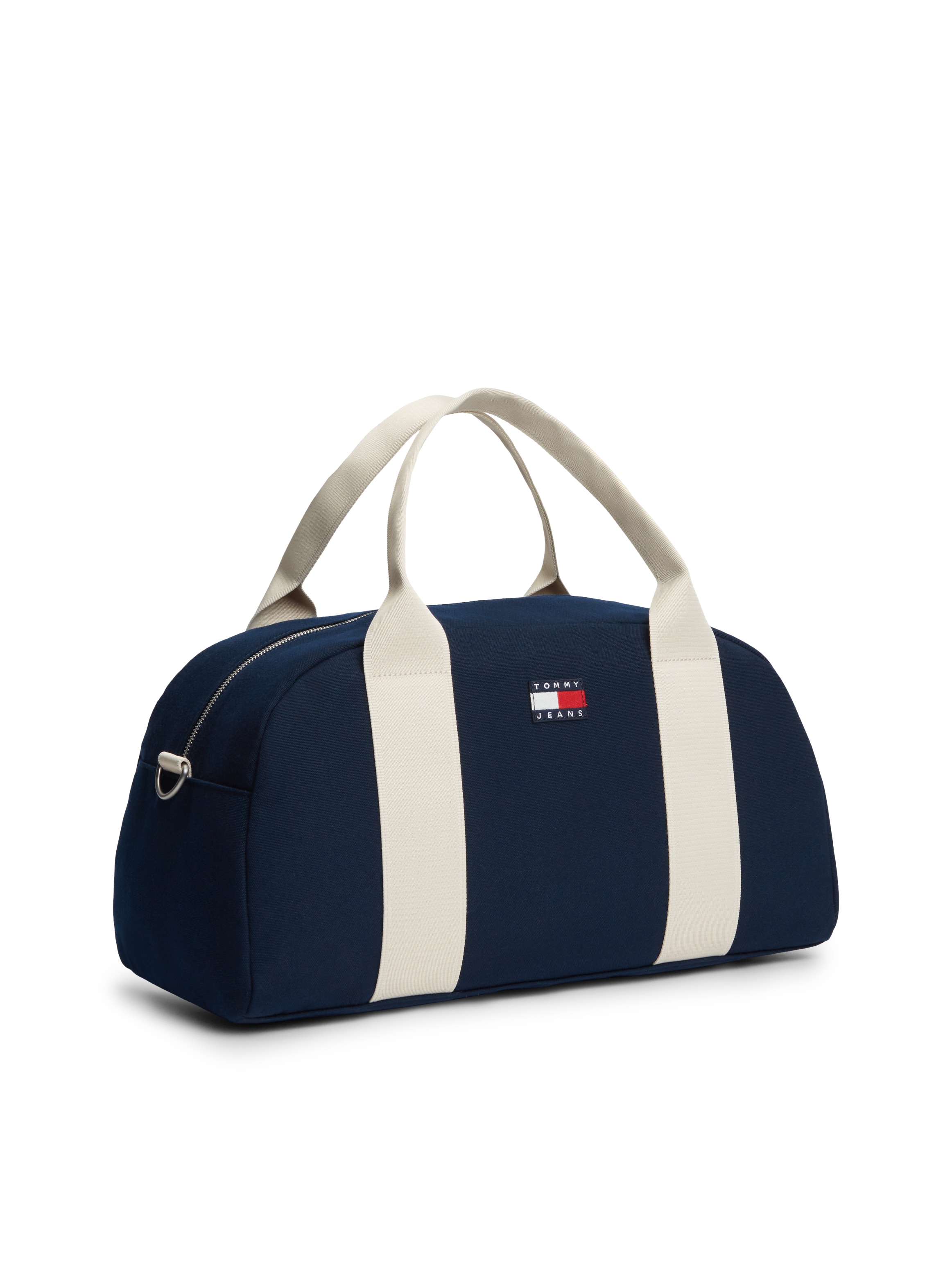 Tommy Jeans Weekender »TJM BOLD VARSITY DUFFLE« Unisex Umhängetasche, Henkeltasche mit Kontrastbesatz