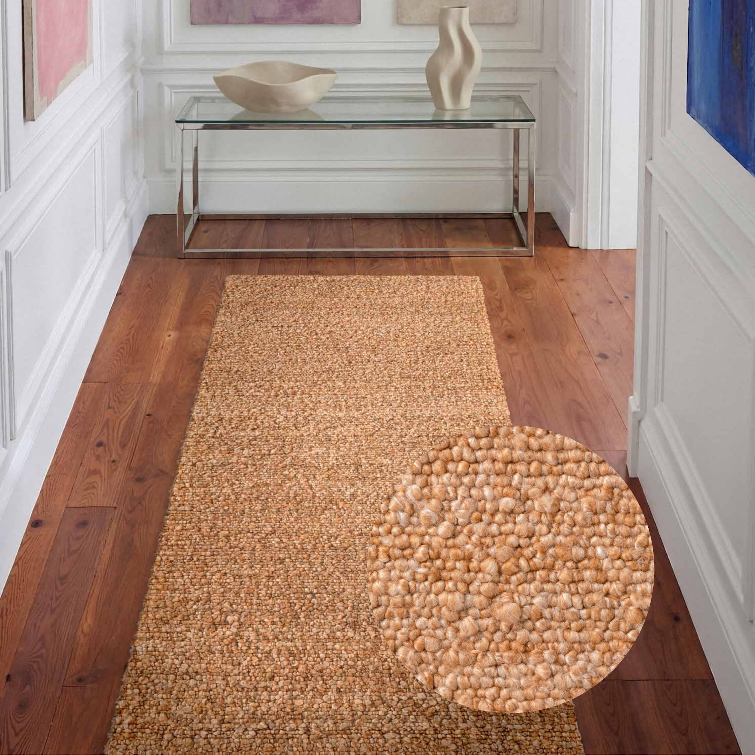 Ted Baker Teppich »Soft Bouclé Portobello , auch als Läufer« rechteckig 10 mm Höhe Woll-Optik, Bouclé Meliert, Wohnzimmer, Esszimmer, Schlafzimmer, Flur