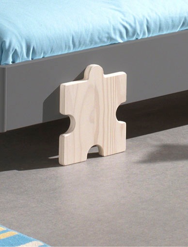 Vipack Kinderbett »Modulo, stapelbares Einzelbett, inkl. Rolllattenrost, 2 Farben«, (B/H/T ca. 203,6x93,8x48cm, Fuß Puzzle massiv, Bettseiten MDF lackiert), Liegefläche 90/200 cm, einzeln oder als 2-er Set erhältlich