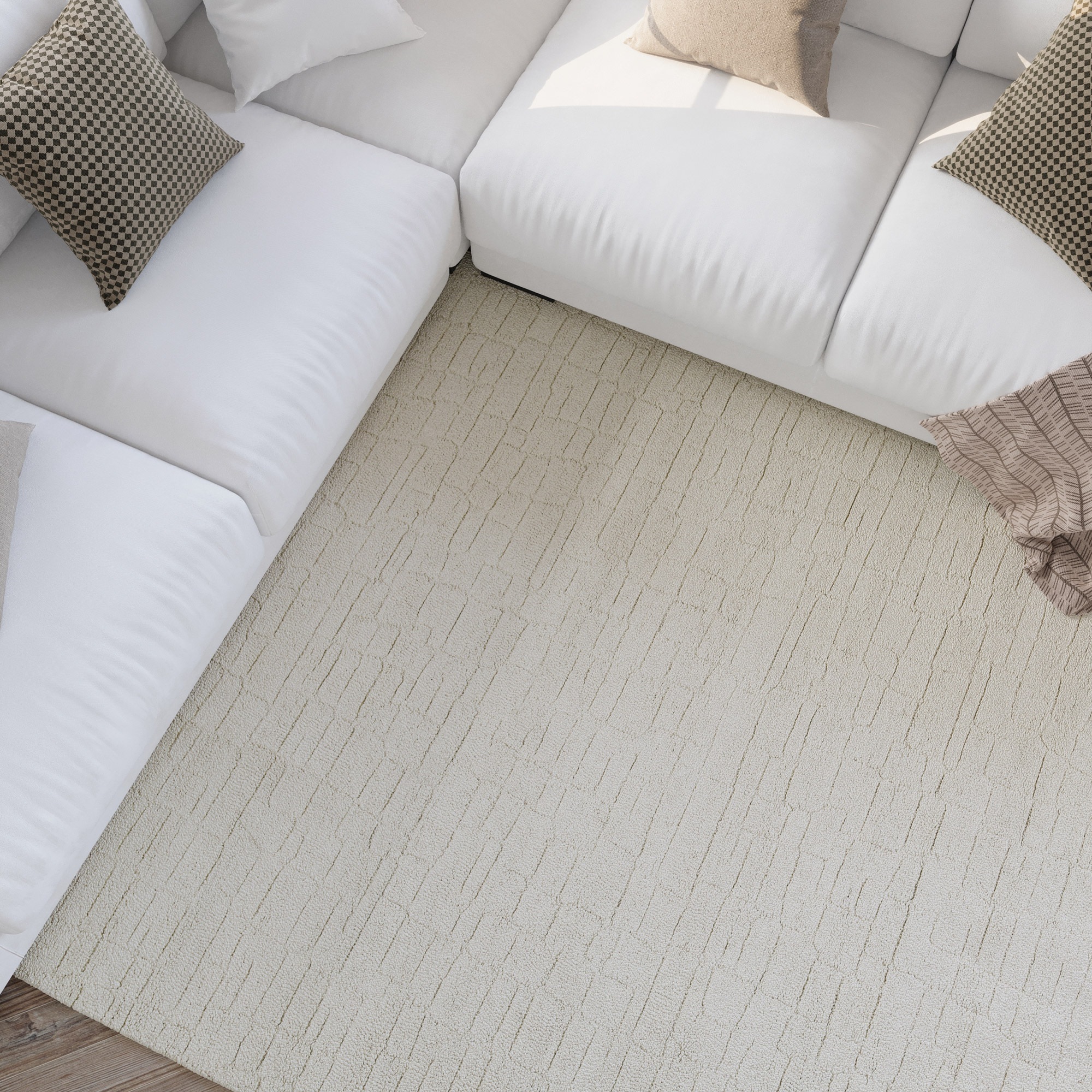 Wecon home Teppich »Hamptons THIRTYONE«, rechteckig, 15 mm Höhe, Läufer, Kurzflor, Wohnzimmer, Schlafzimmer, elegant, Krokodil-Design
