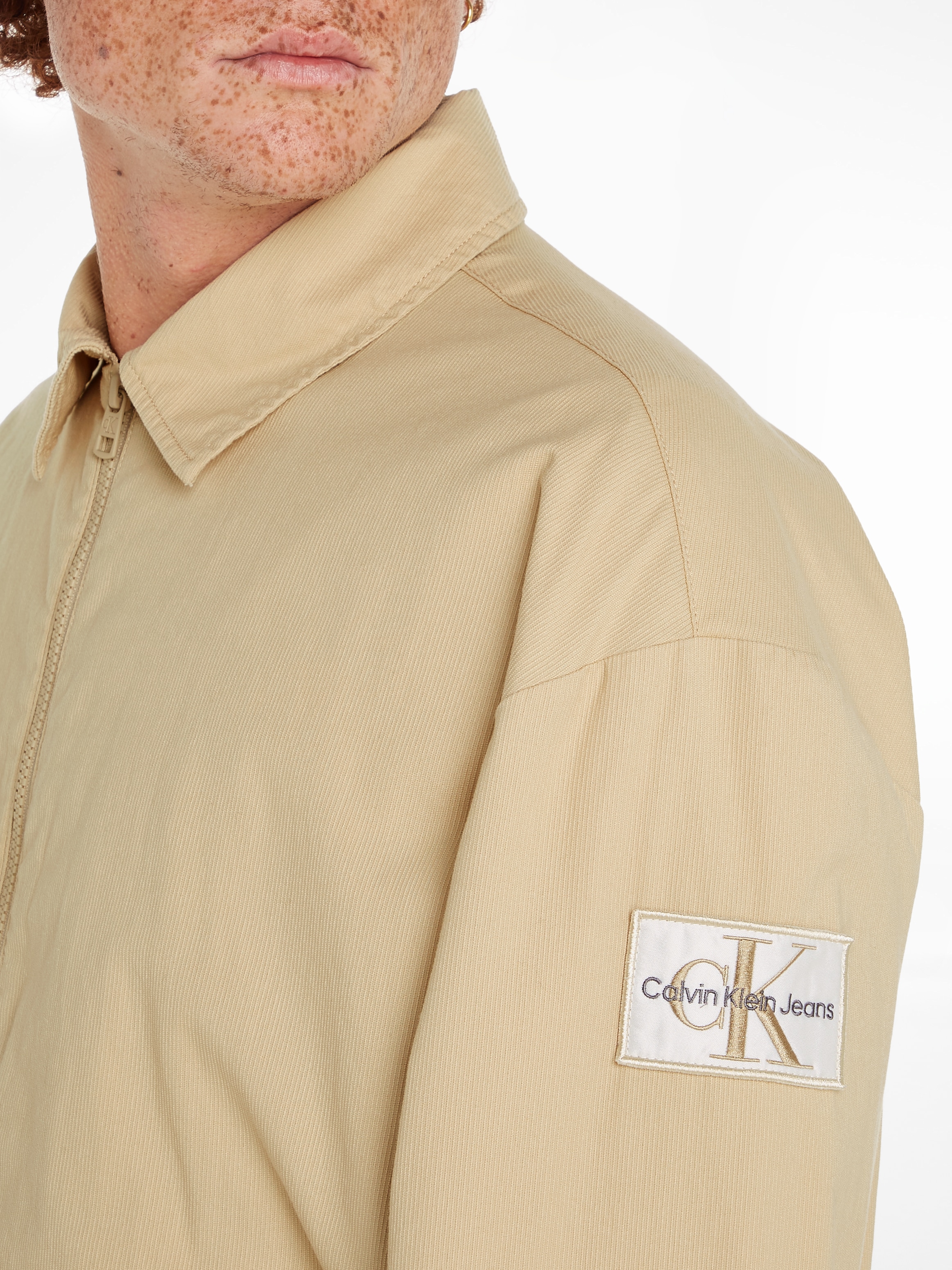 Calvin Klein Jeans Collegejacke »LINEAR TEXTURE HARRINGTON«, mit Logoprägung