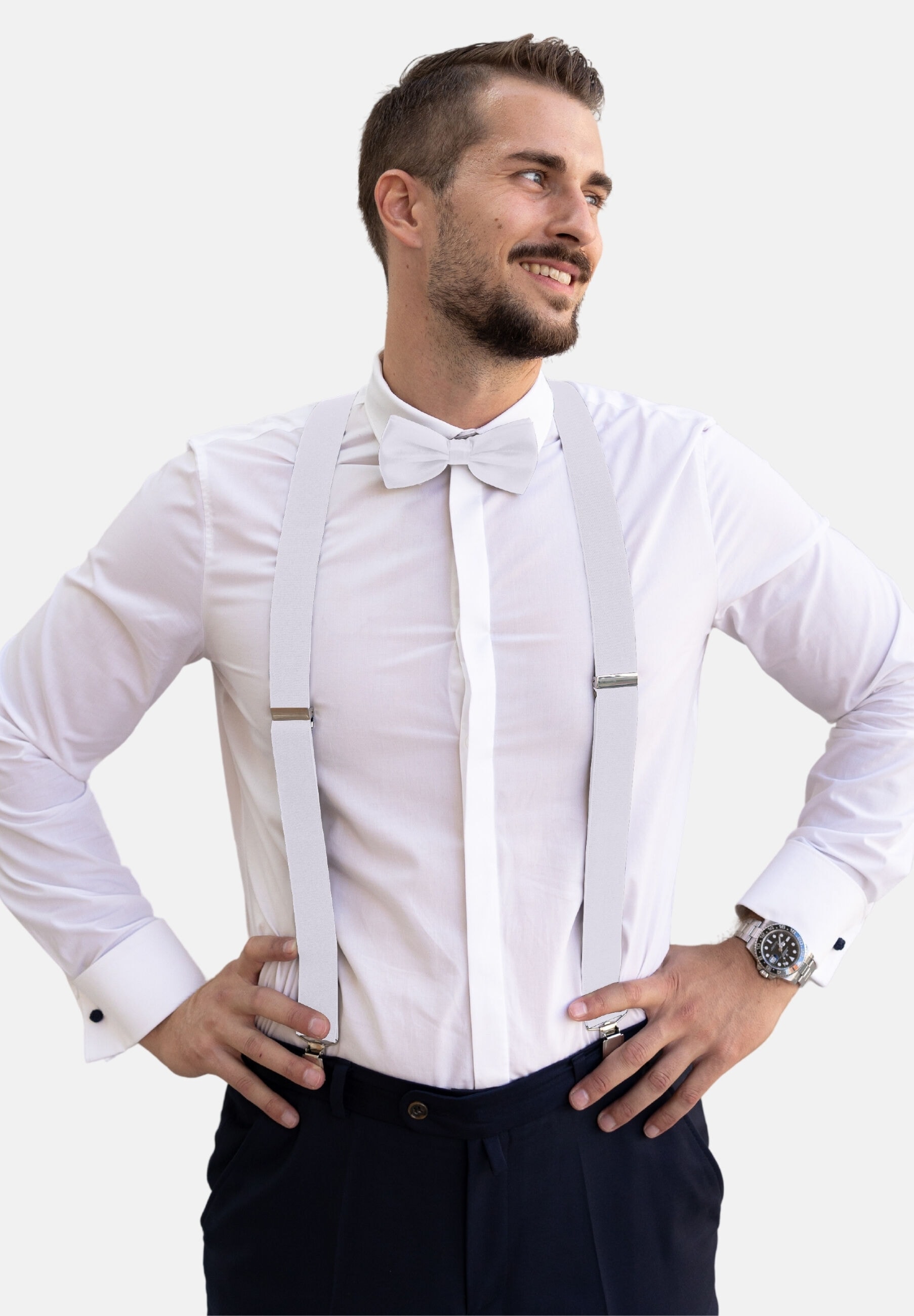 Massi Morino Hosenträger »Massi Morino Hosenträger-Set« 2 Stk. mit Fliege