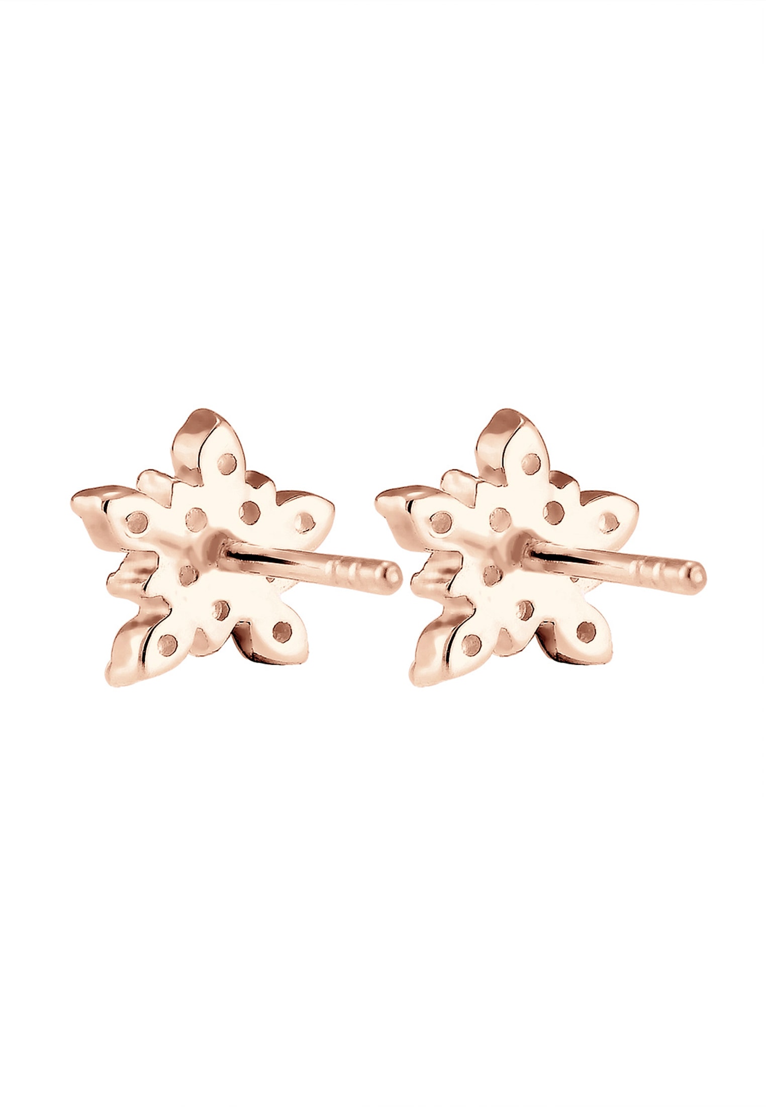 Elli Paar Ohrstecker »Ohrringe Schneeflocke Winter Zirkonia 925er Sterling Silber«