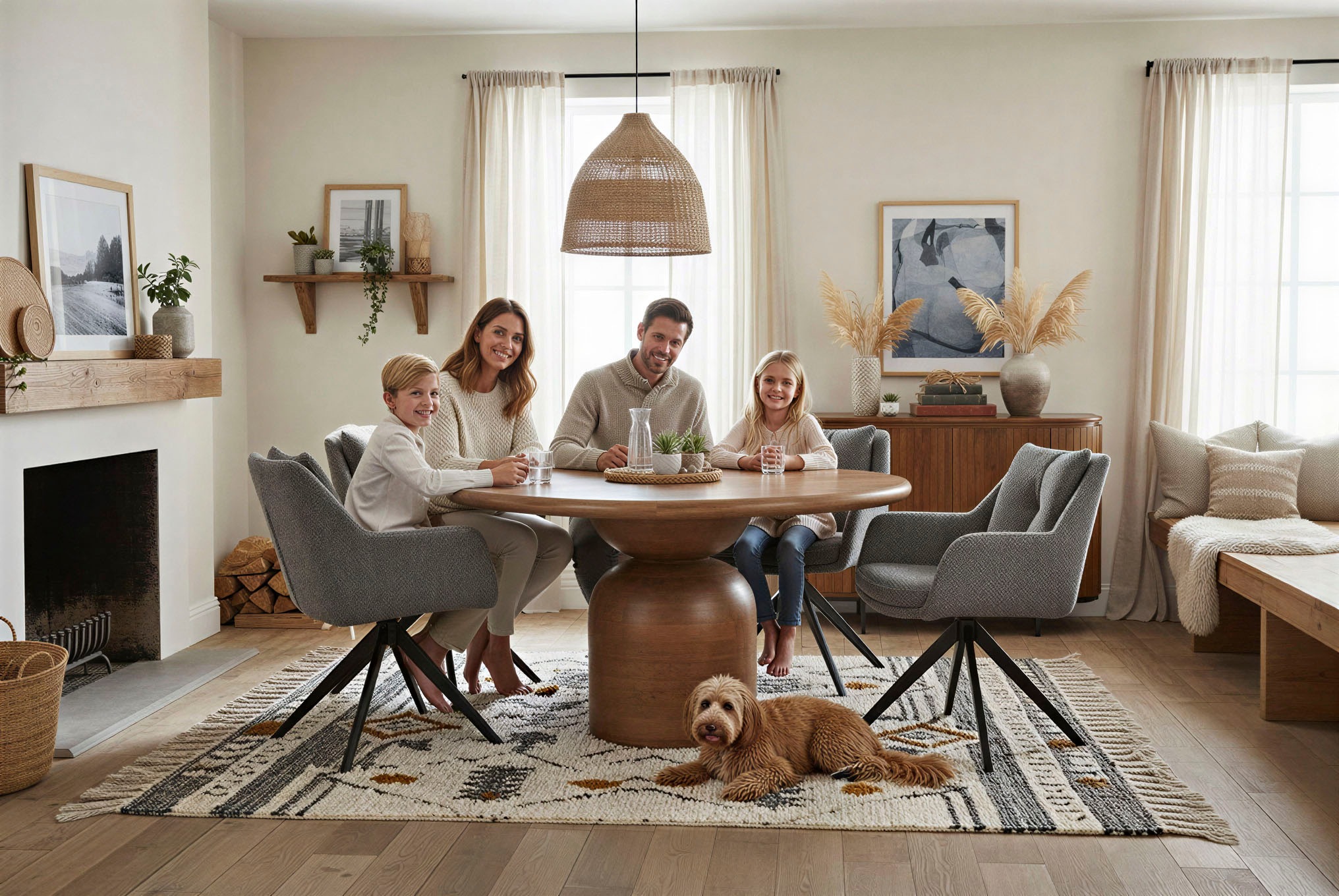 SIT Armlehnstuhl »Bordeaux Bouclé Stoff mit 360° Drehfunktion & Metallgestel« () Flexible Drehfunktion & Öko-Tex Bouclé-Bezug für Komfort