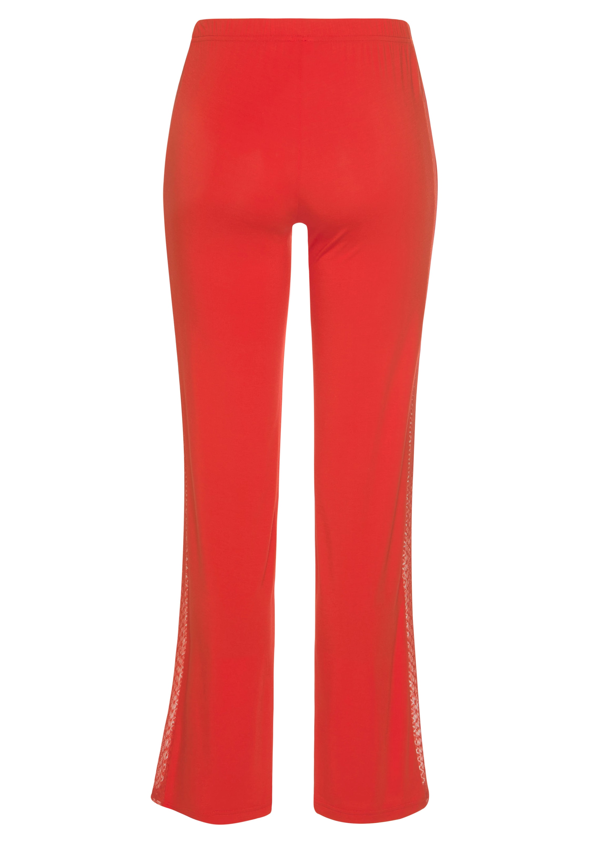 LASCANA Schlafhose, mit Spitzeneinsätzen