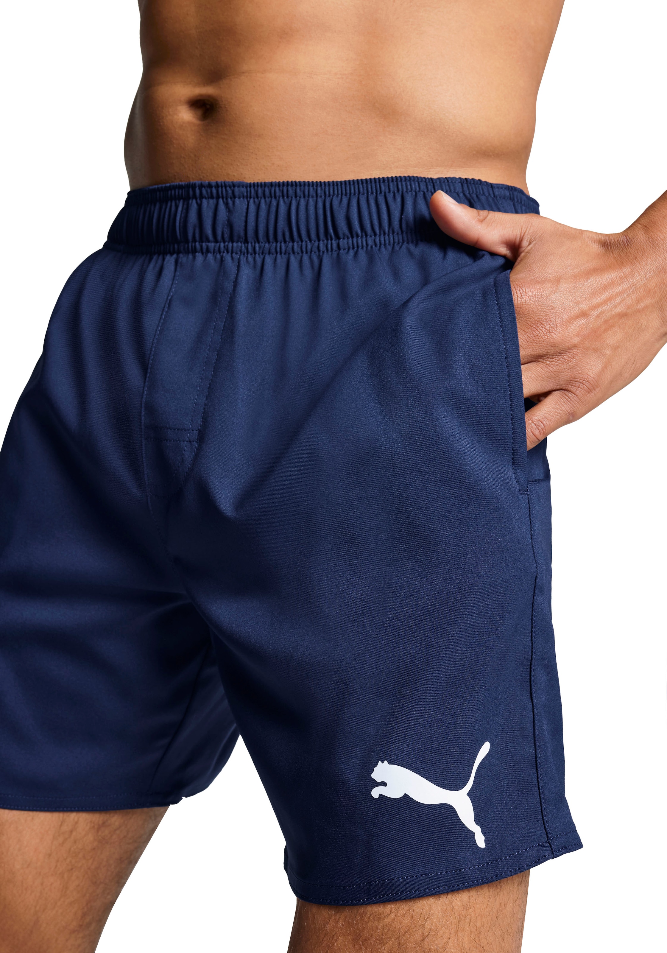 PUMA Badeshorts »PUMA SWIM MEN MID SHORTS« mit elastischem Bund, Seitentaschen
