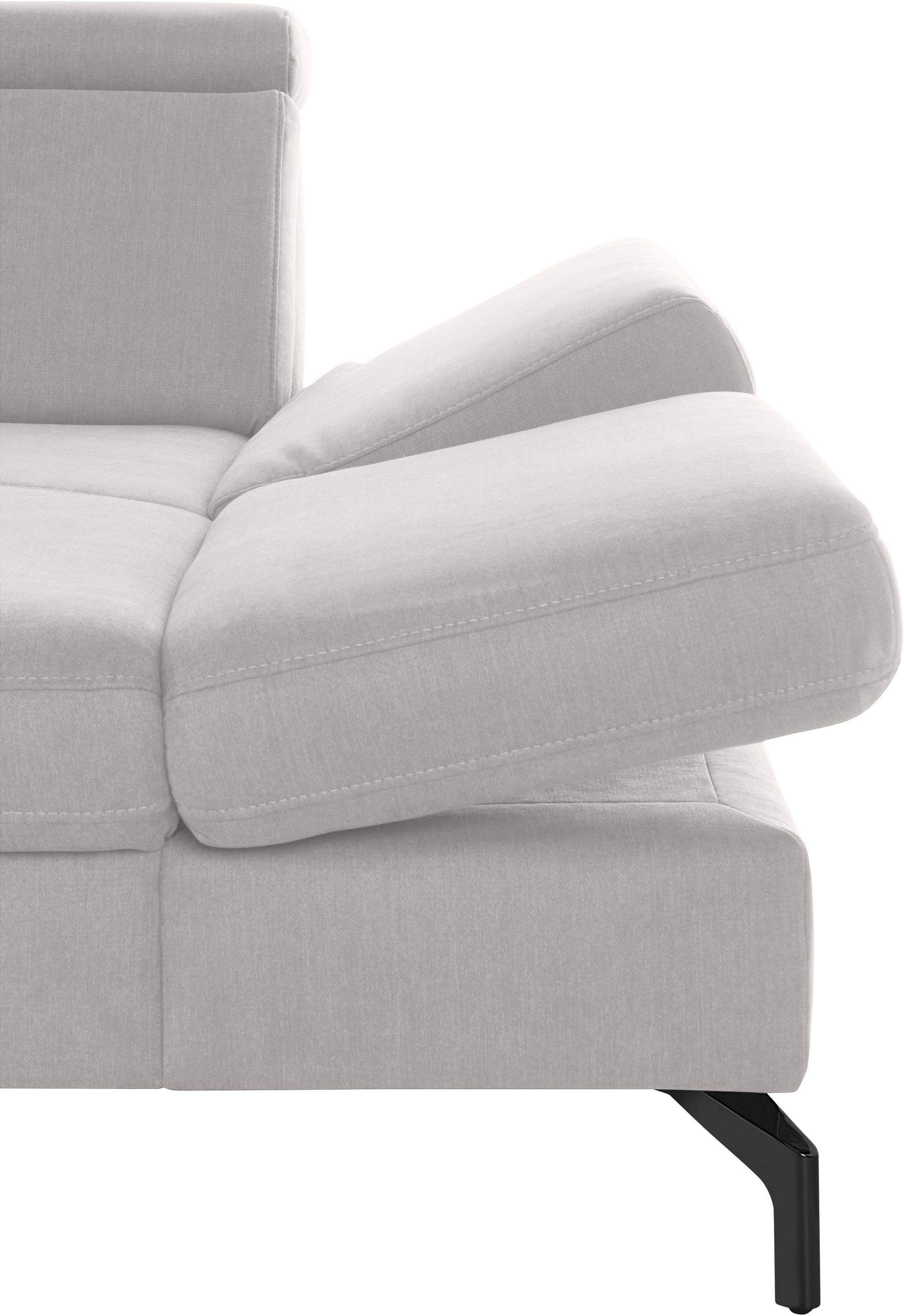 sit&more Wohnlandschaft »Brisbane U-Form«, Fußhöhe 15 cm, inklusive Sitztiefen-, Armteil- und Kopfteilverstellung