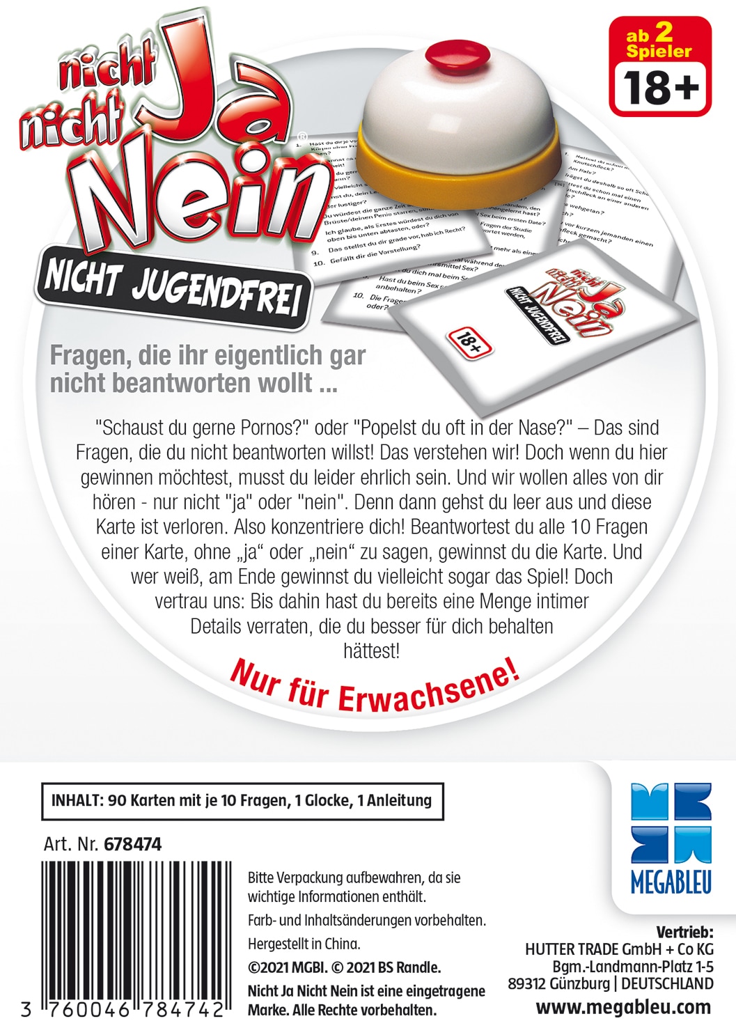 MEGABLEU Spiel »Nicht Ja Nicht Nein 18+«