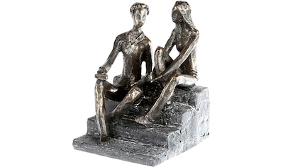 Casablanca by Gilde Dekofigur »Skulptur Balance, bronzefarben/grau«,  bronzefarben/grau, Polyresin auf Rechnung kaufen
