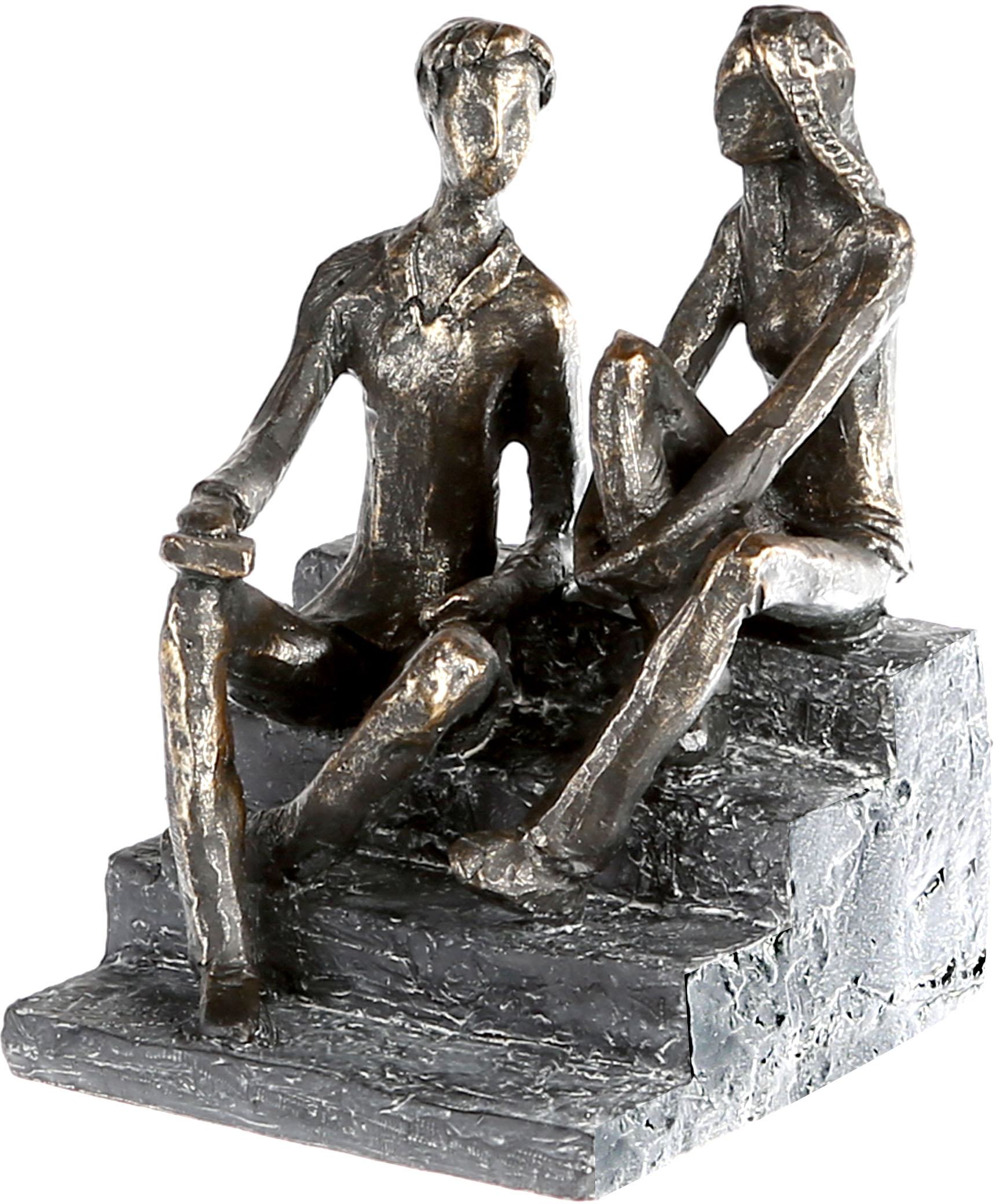 »Skulptur by bronzefarben/grau«, bronzefarben/grau, Gilde auf Balance, Casablanca Rechnung Dekofigur kaufen Polyresin