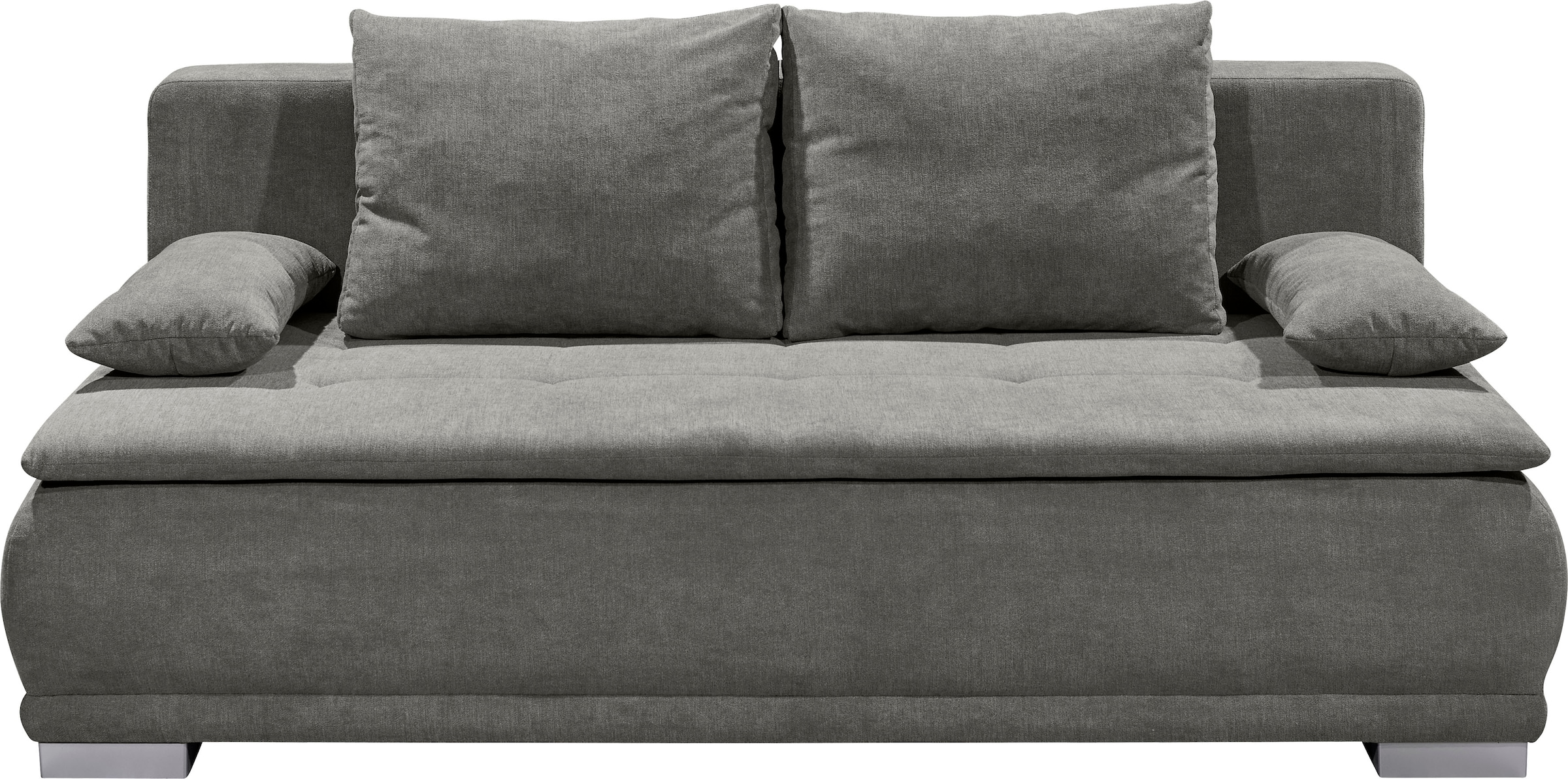 ED EXCITING DESIGN Schlafsofa »Luigi«, mit Bettfunktion, Bettkasten, Rücken- und Armlehnkissen, frei im Raum